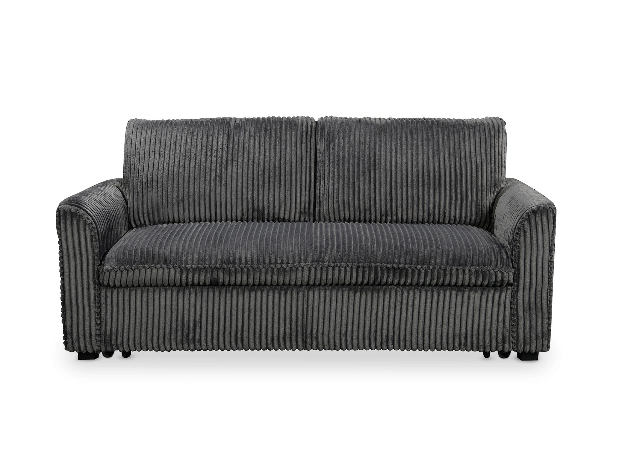 MAYLIE 3-Sitzer-Schlafsofa aus dickem grauem Cord