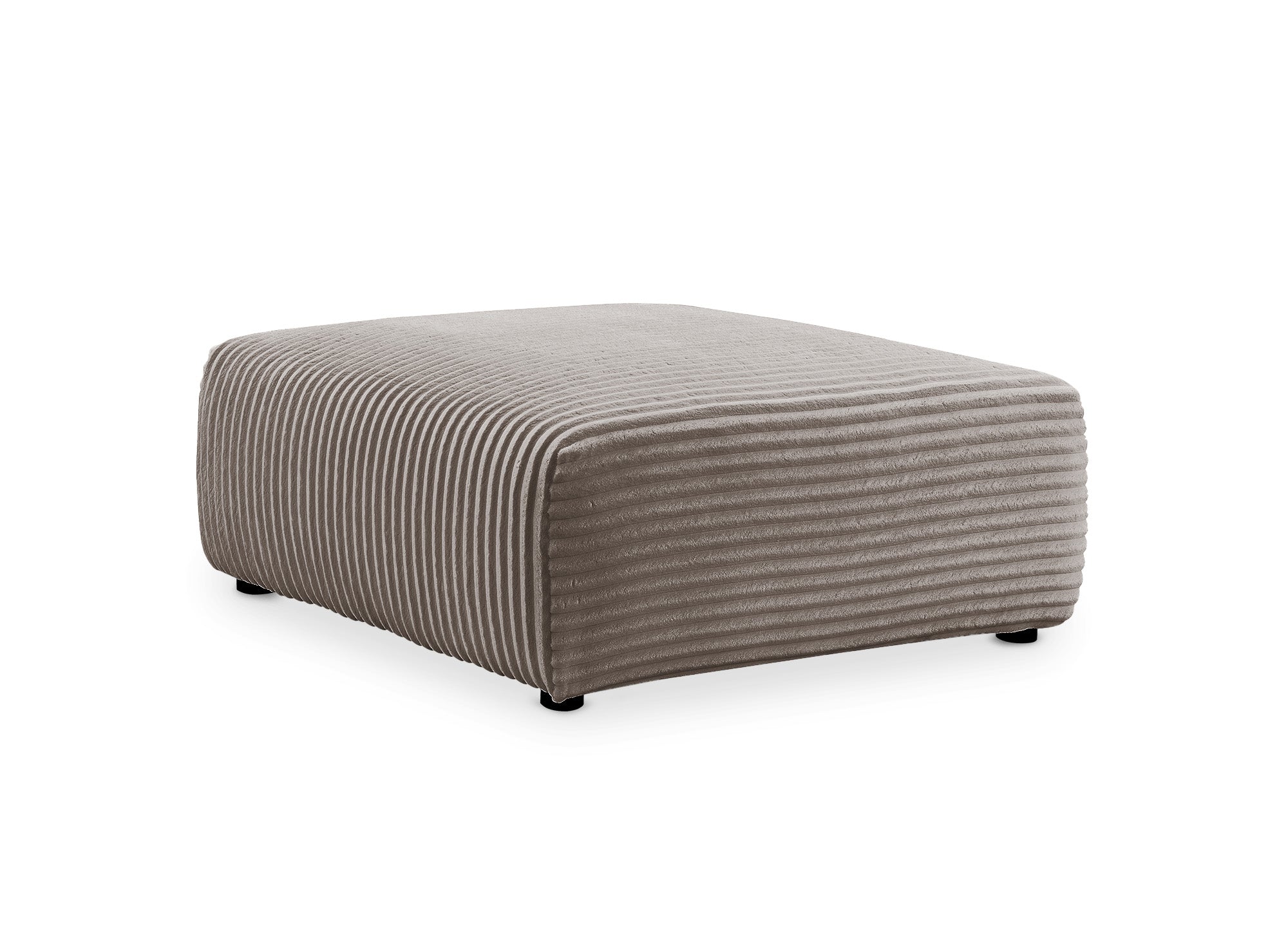 TILDA – Weicher Cord-Pouf in Taupe