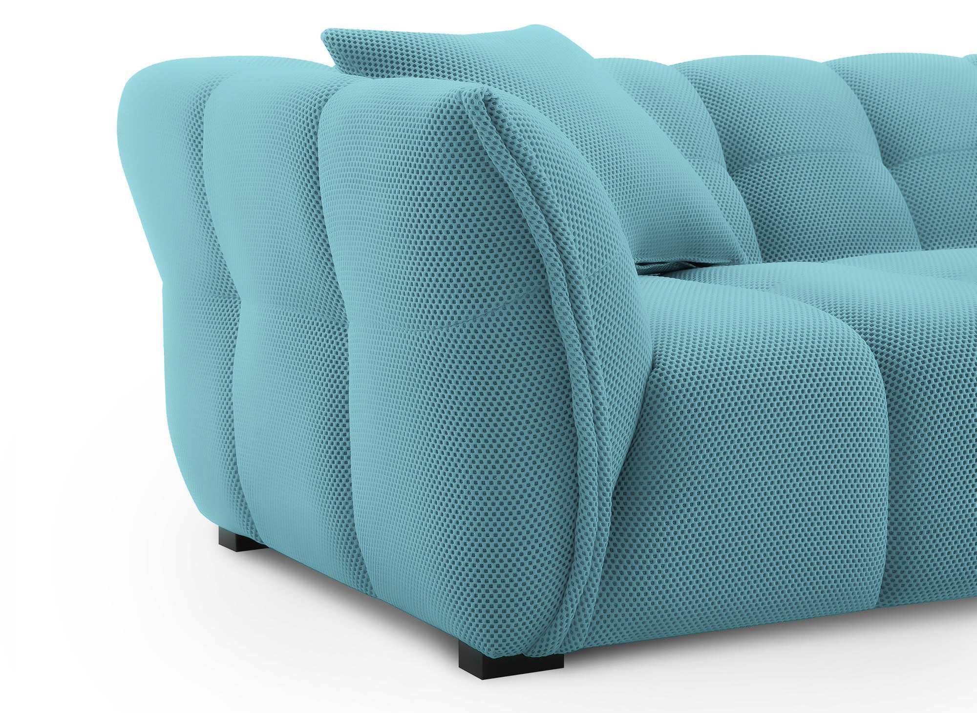 ELENA 4-Sitzer-Sofa aus 3D-Stoff in Wassergrün