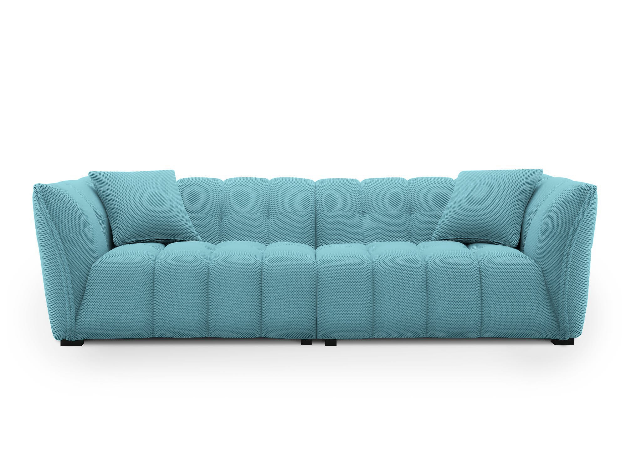 ELENA 4-Sitzer-Sofa aus 3D-Stoff in Wassergrün