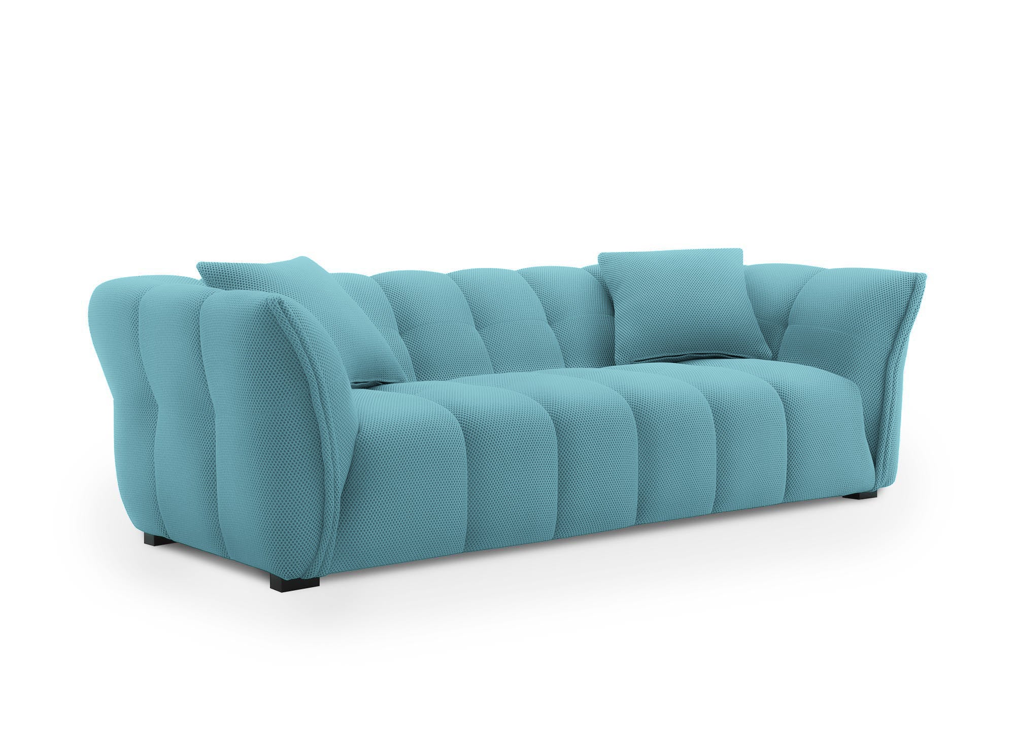 ELENA 3-Sitzer-Sofa aus 3D-Stoff in Wassergrün