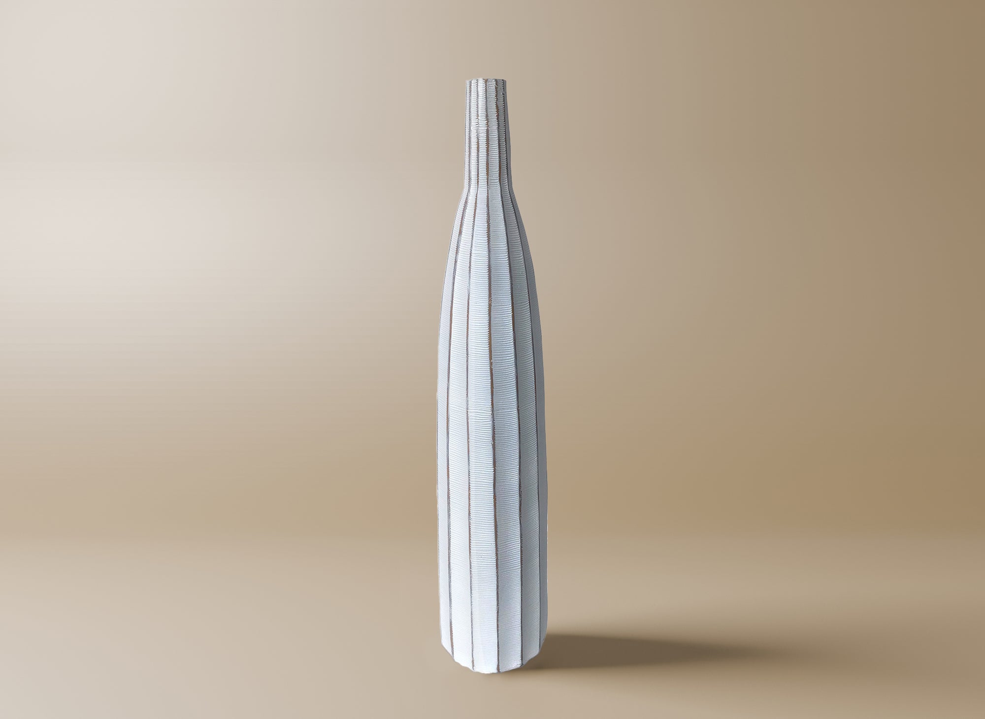 Weiße Soliflor-Vase aus Harz, H76 cm, ELM
