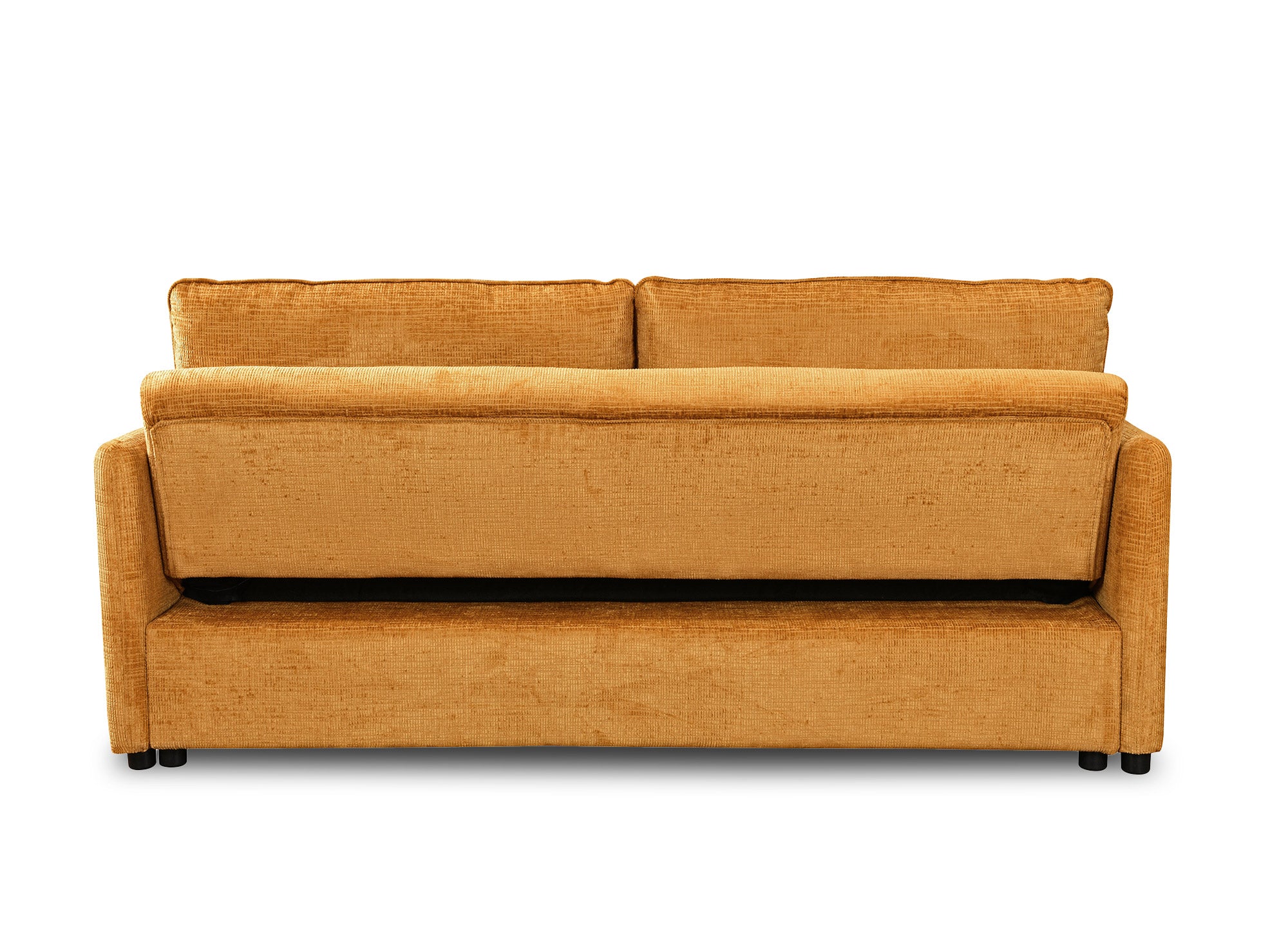 LAMAR 3-Sitzer-Sofa, gerade, aus gelb meliertem Samt
