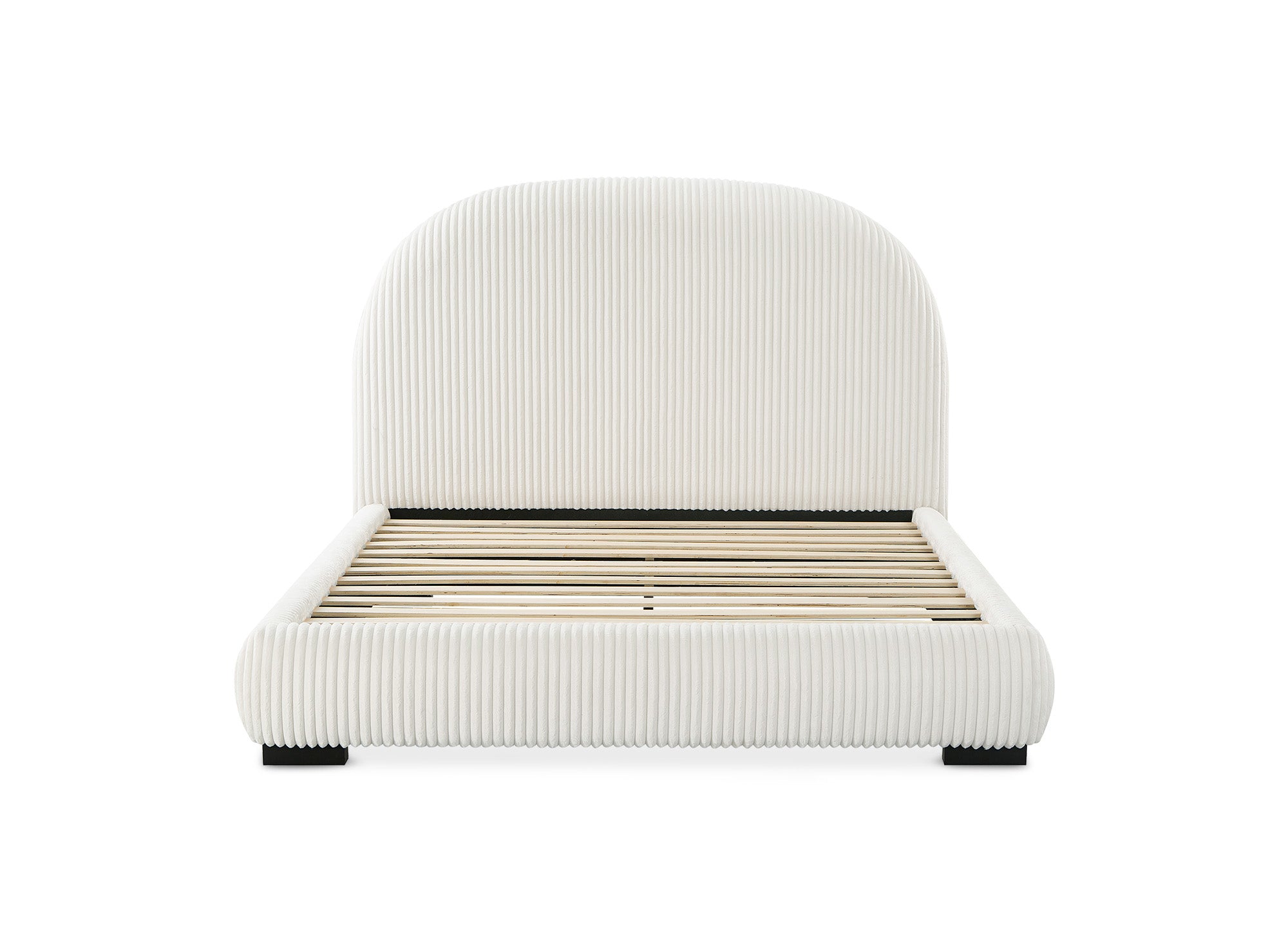 Dickes beiges Cord-Doppelbett 160x200cm COSY