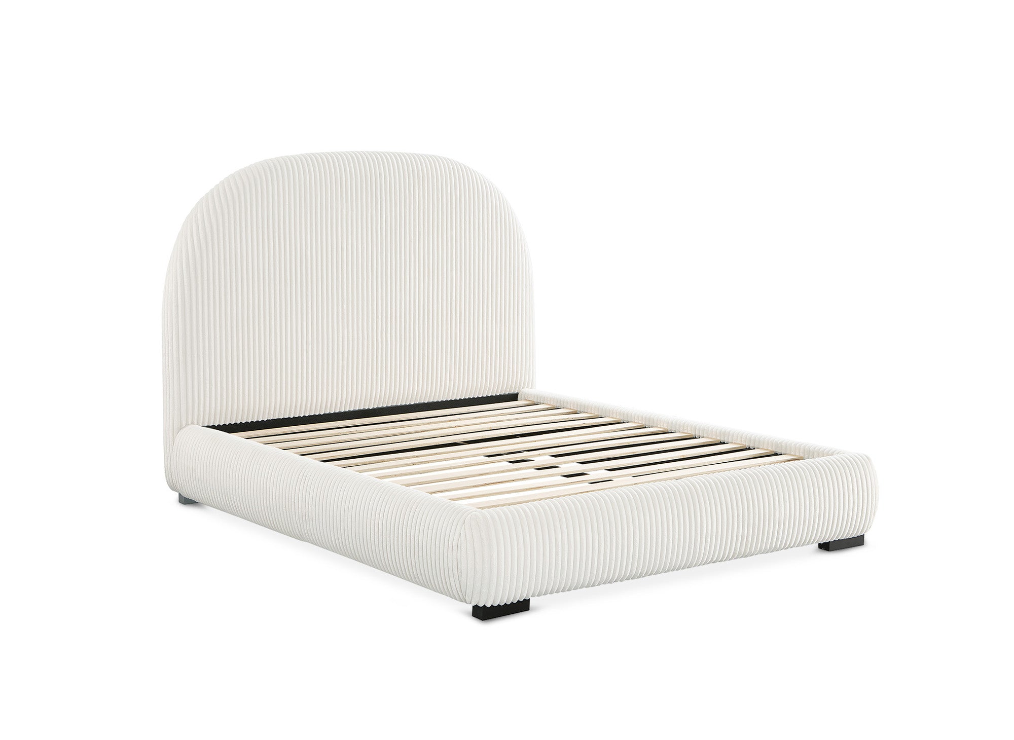 COSY Doppelbett aus dickem Cord in Beige 140x190cm