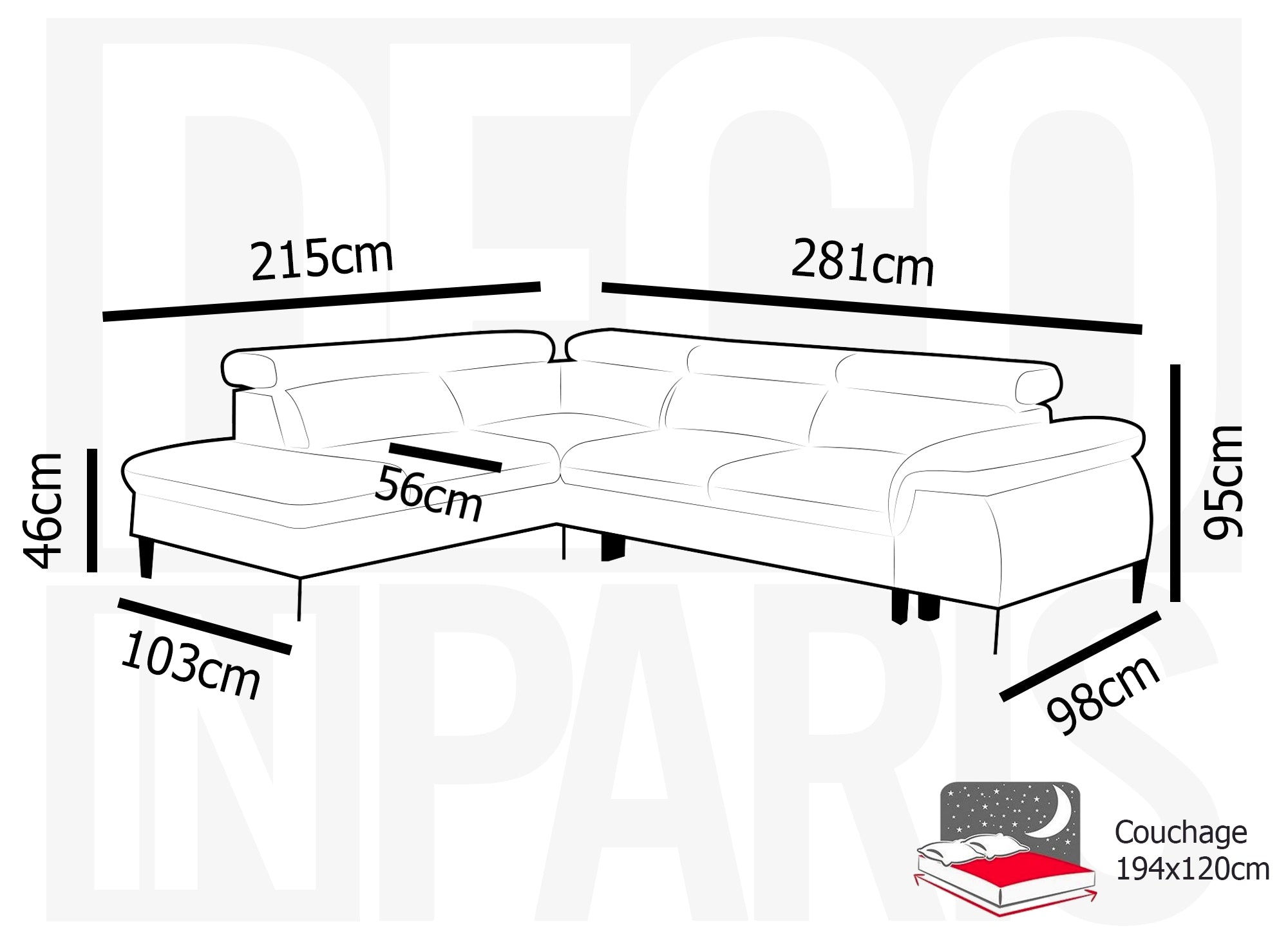 SWAN Ecksofa aus beigefarbenem Samt mit Aufbewahrungsbox – linke Ecke