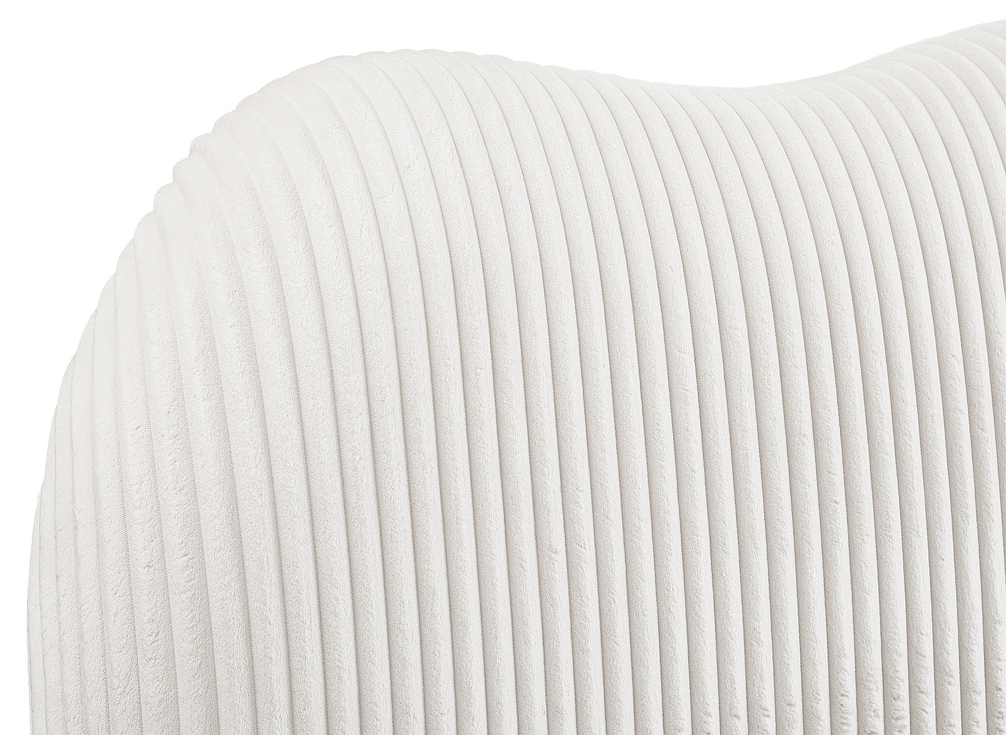 SARA Doppelbett aus dickem, beigefarbenem Cord 140x190cm