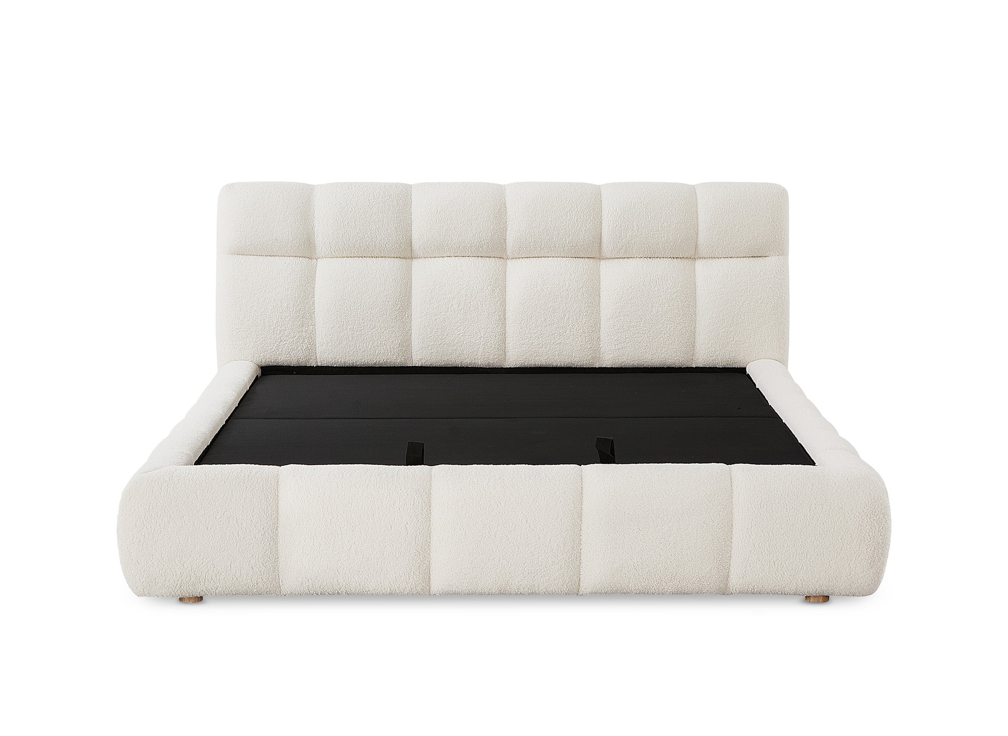GEORGINA Bett mit Stauraum, Frottee, ecru, 160 x 200 cm