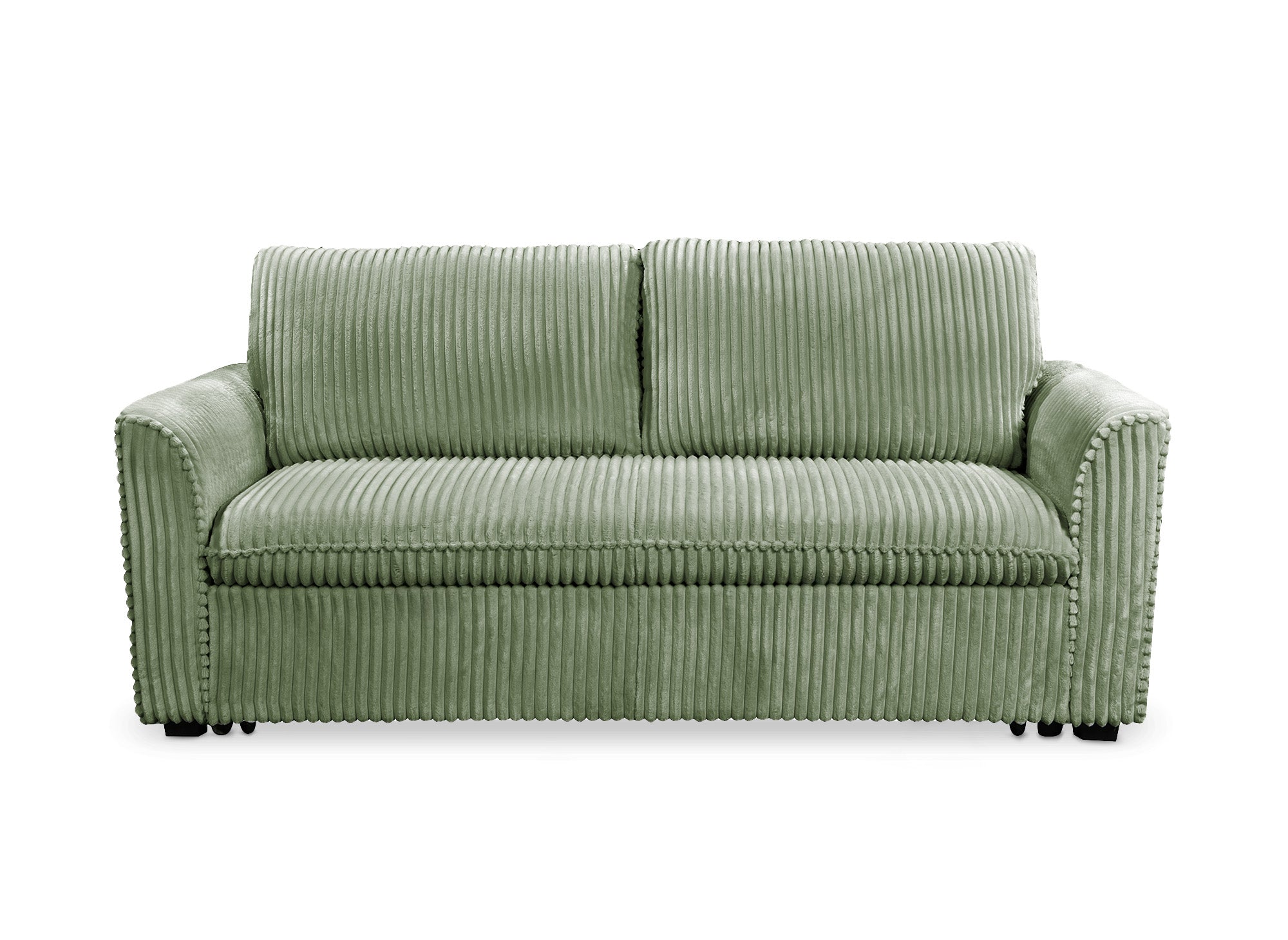 MAYLIE 3-Sitzer-Schlafsofa aus dickem grünem Cord