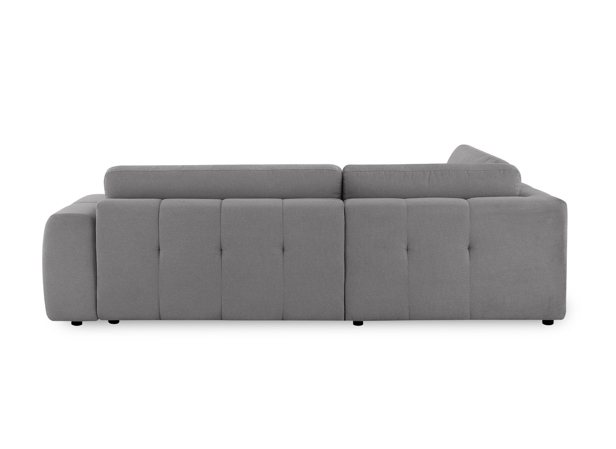 HAVEN Ecksofa mit Bettfunktion und Stauraum, grau, linke Ecke
