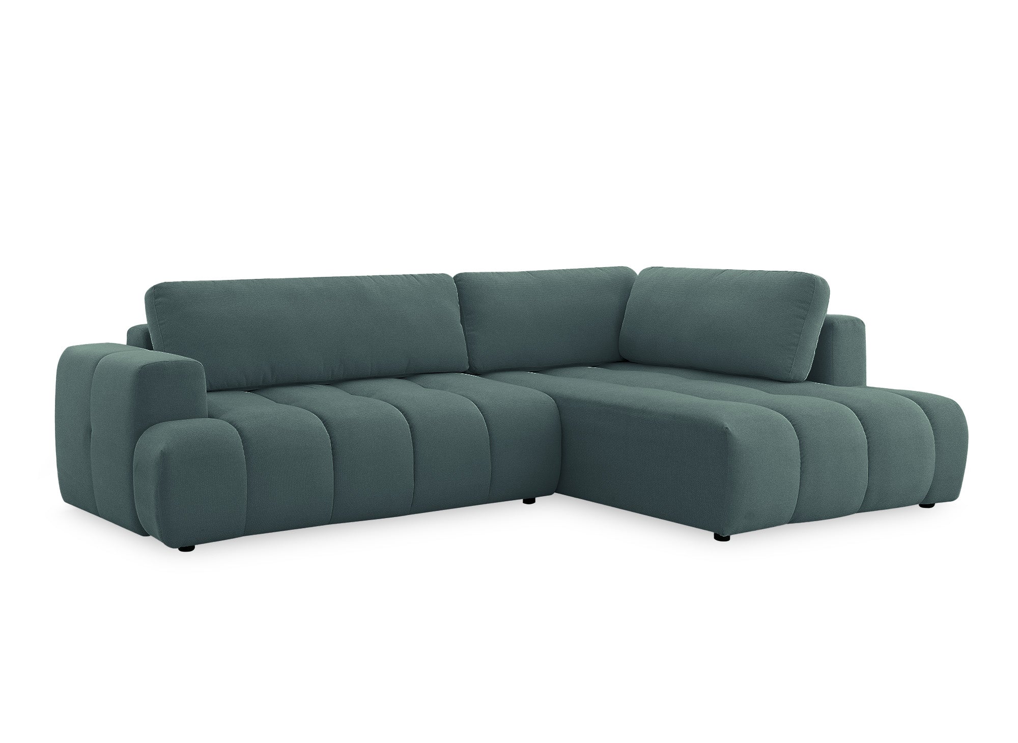 HAVEN Ecksofa, olivgrün, Stoff, umwandelbar, mit Stauraum, rechtwinklig
