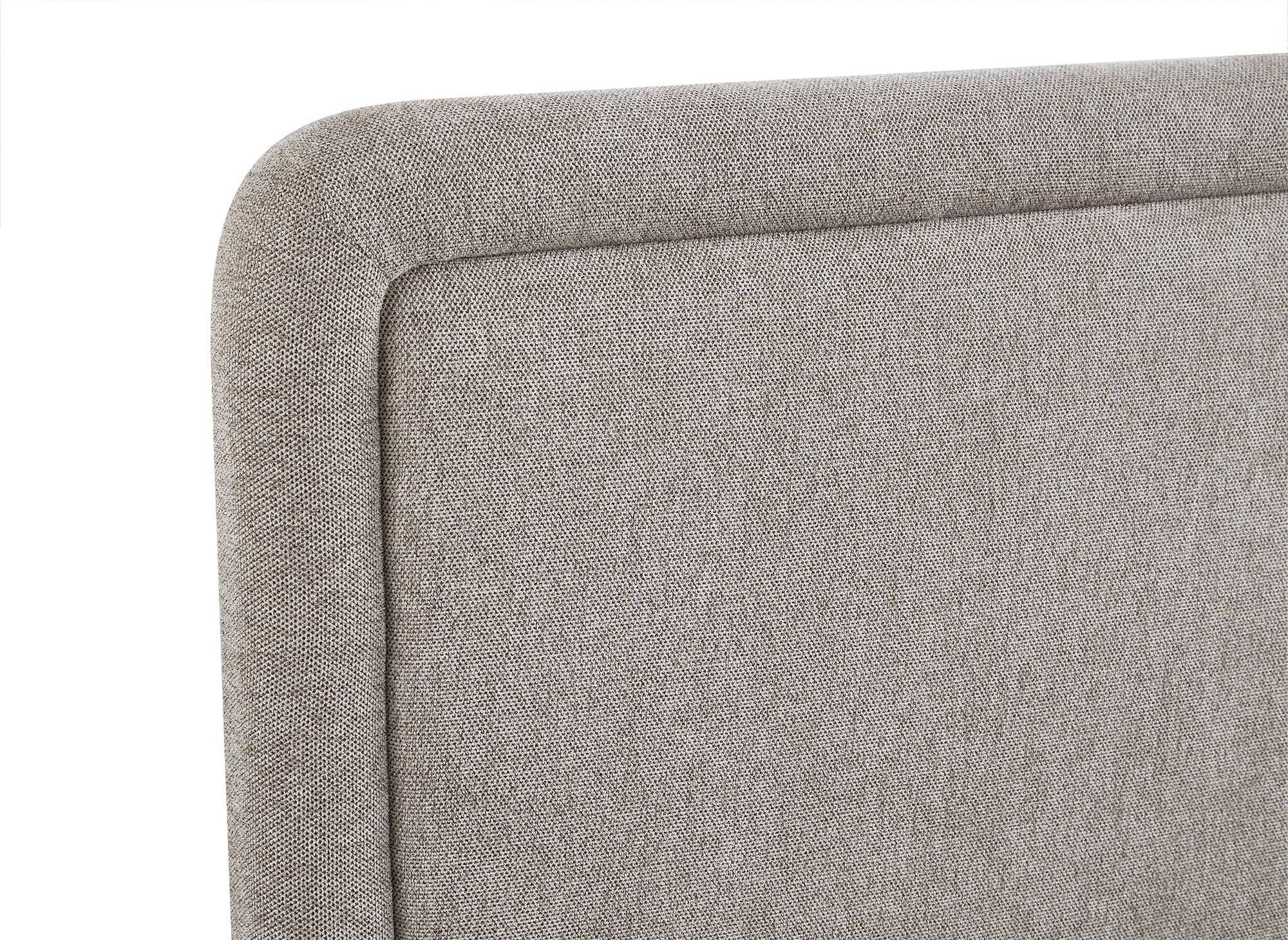 Doppelbett aus weichem Taupe-Stoff 160 x 200 cm ANELA