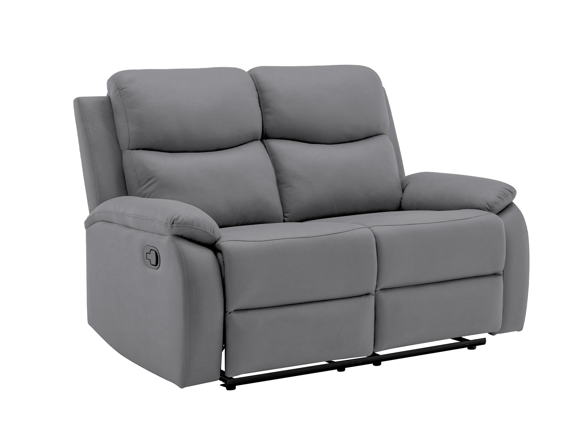 JACOB 2-Sitzer Relaxsofa in dunkelgrauer Kunstlederoptik