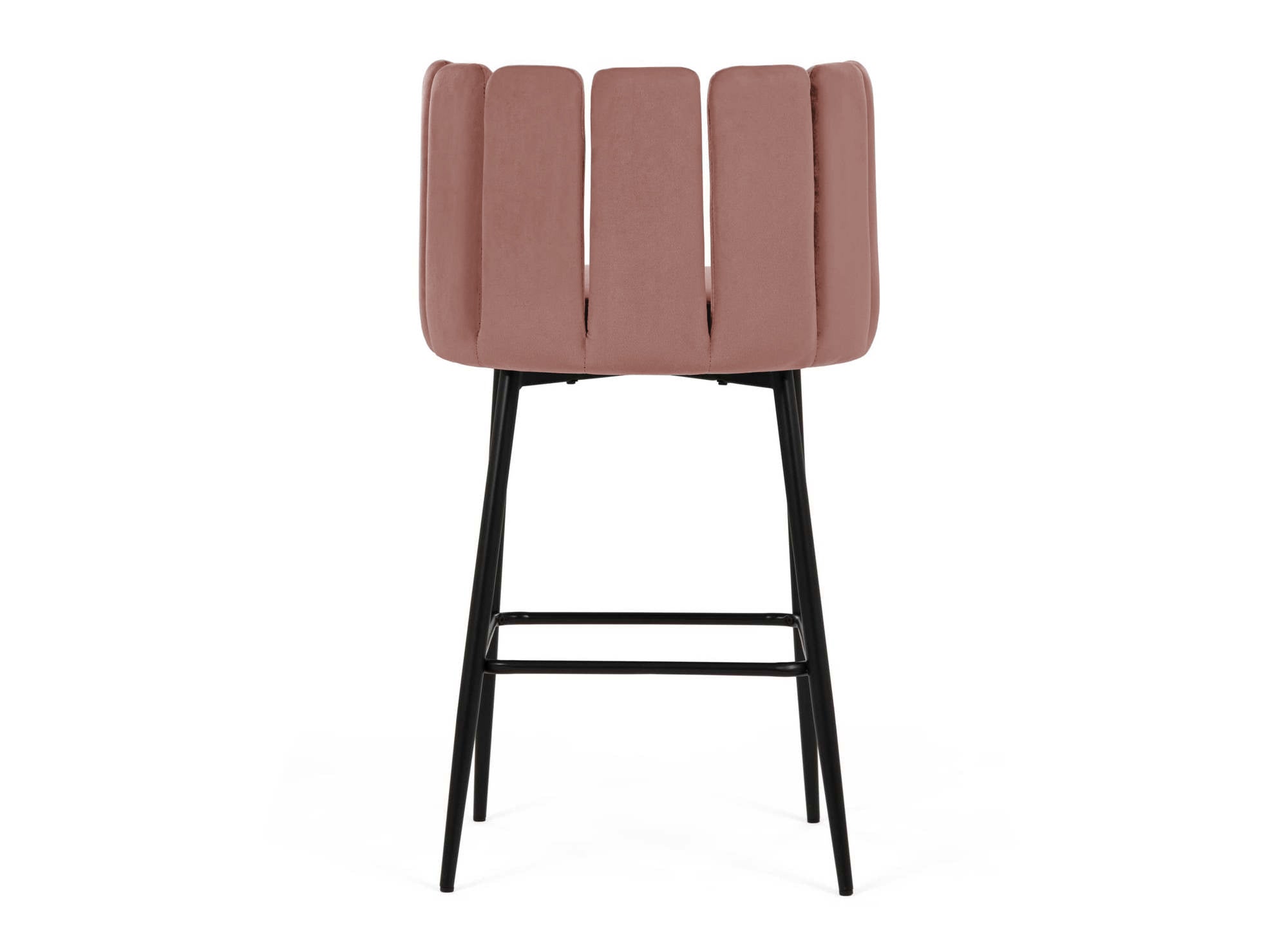 2er-Set Designer-Barhocker DEBBY aus rosa Samt