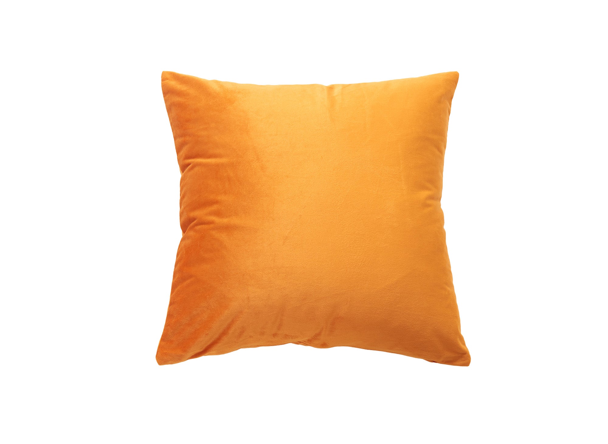 TYGA orangefarbenes quadratisches Samtkissen 45x45cm