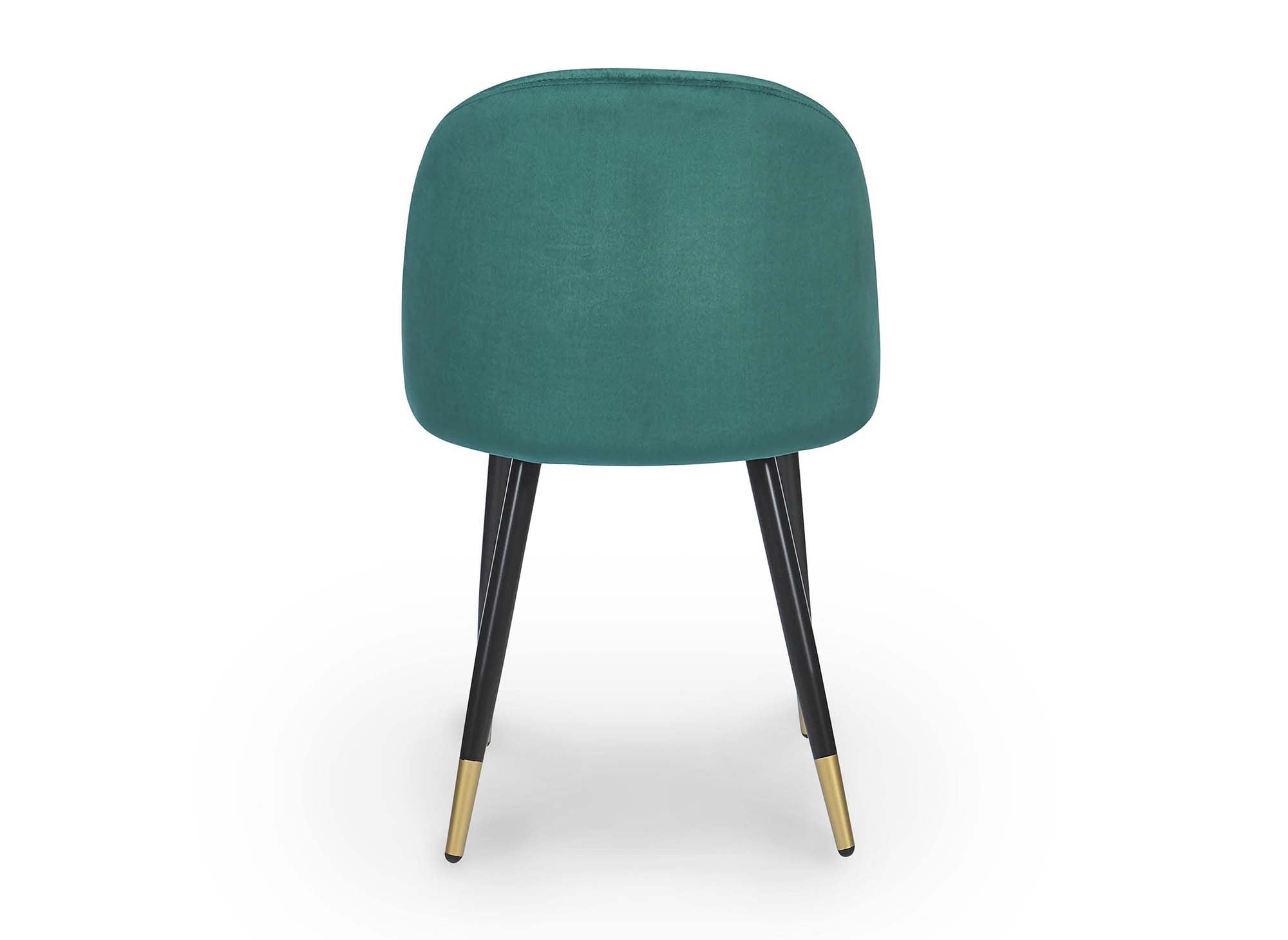 4er-Set LYDIA-Designerstühle aus grünem Samt