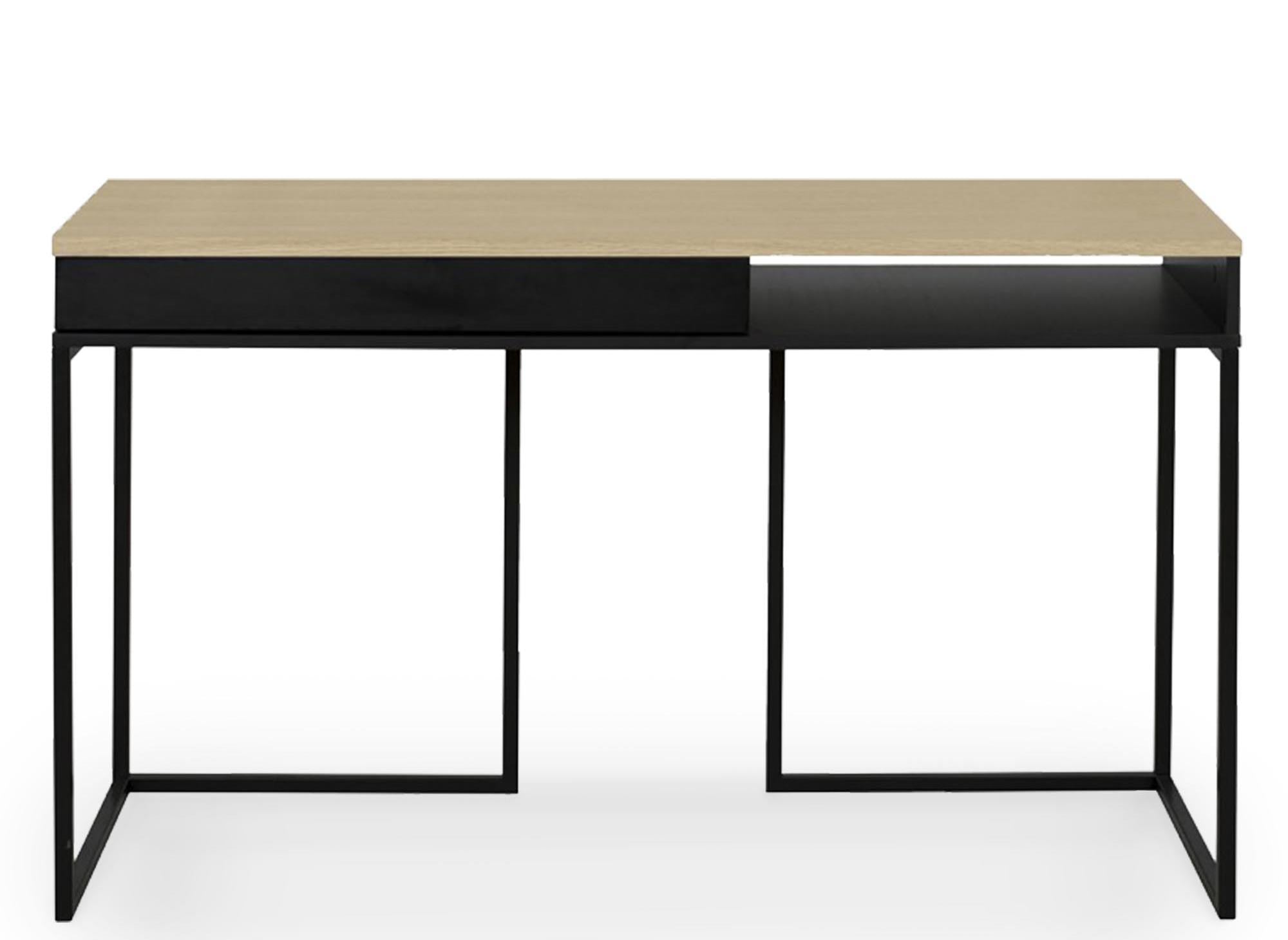 COLETTE Industrie-Schreibtisch mit Schublade und Stauraum aus Holz und Metall