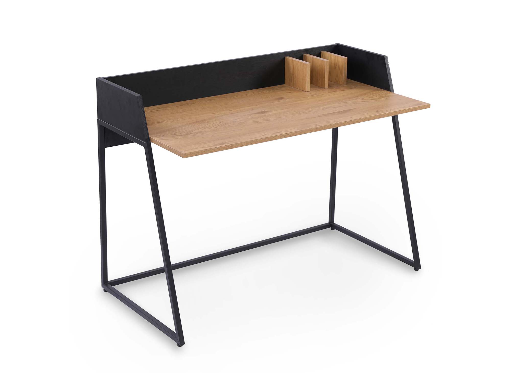 ARMELLE kompakter Industriedesign-Schreibtisch aus Holz und Metall