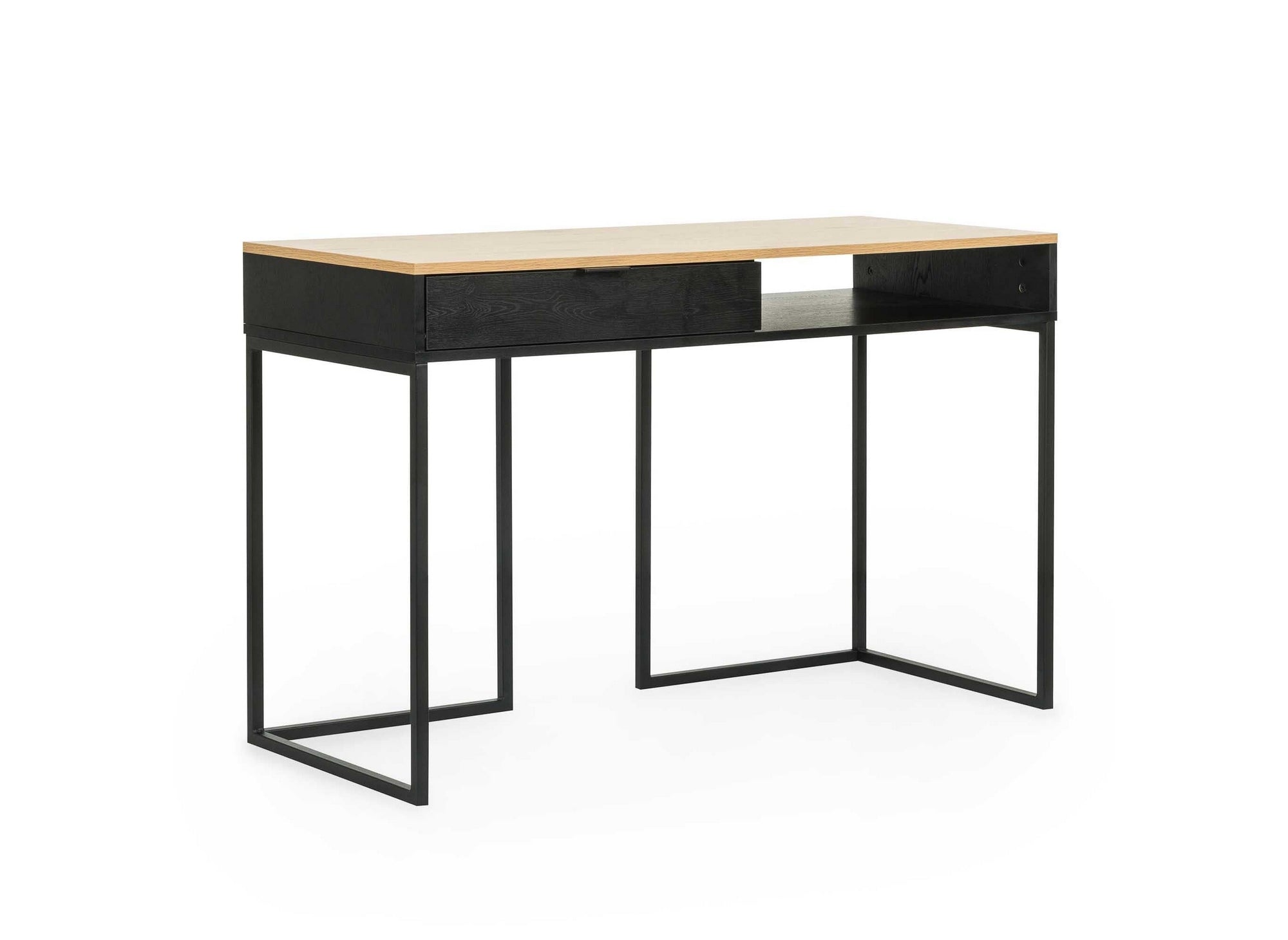 COLETTE Industrie-Schreibtisch mit Schublade und Stauraum aus Holz und Metall