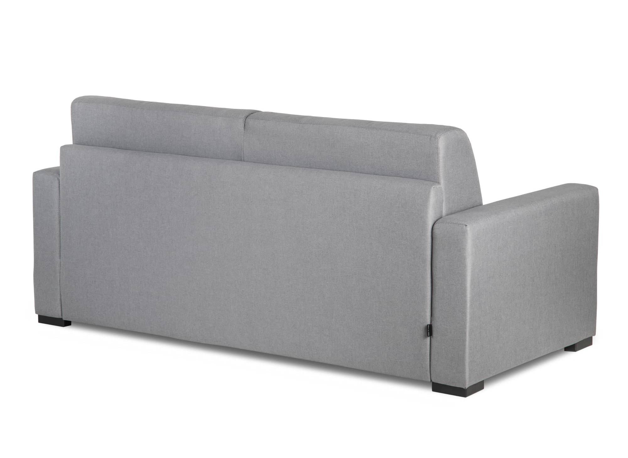 LOUNA 3-Sitzer-Schlafsofa aus grauem Stoff mit Expressöffnung