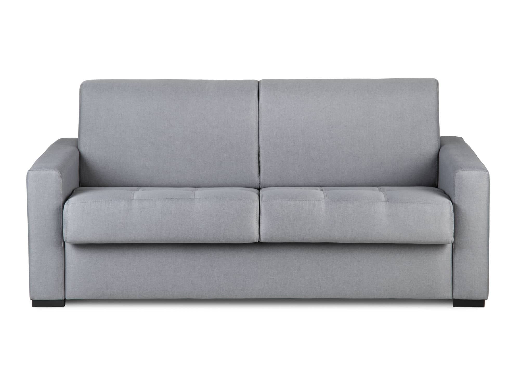LOUNA 3-Sitzer-Schlafsofa aus grauem Stoff mit Expressöffnung