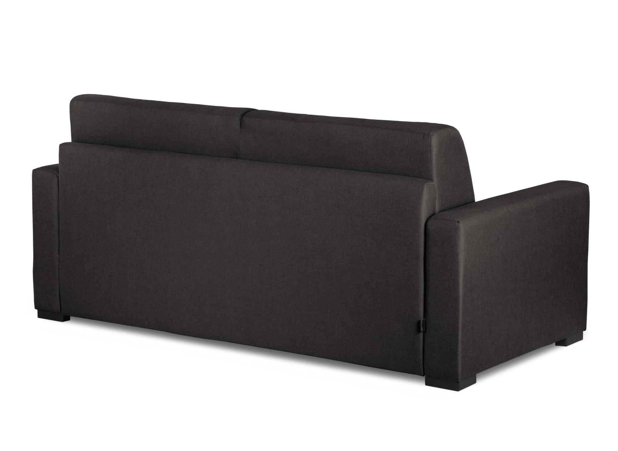 LOUNA 3-Sitzer-Schlafsofa aus carbongrauem Stoff mit Expressöffnung