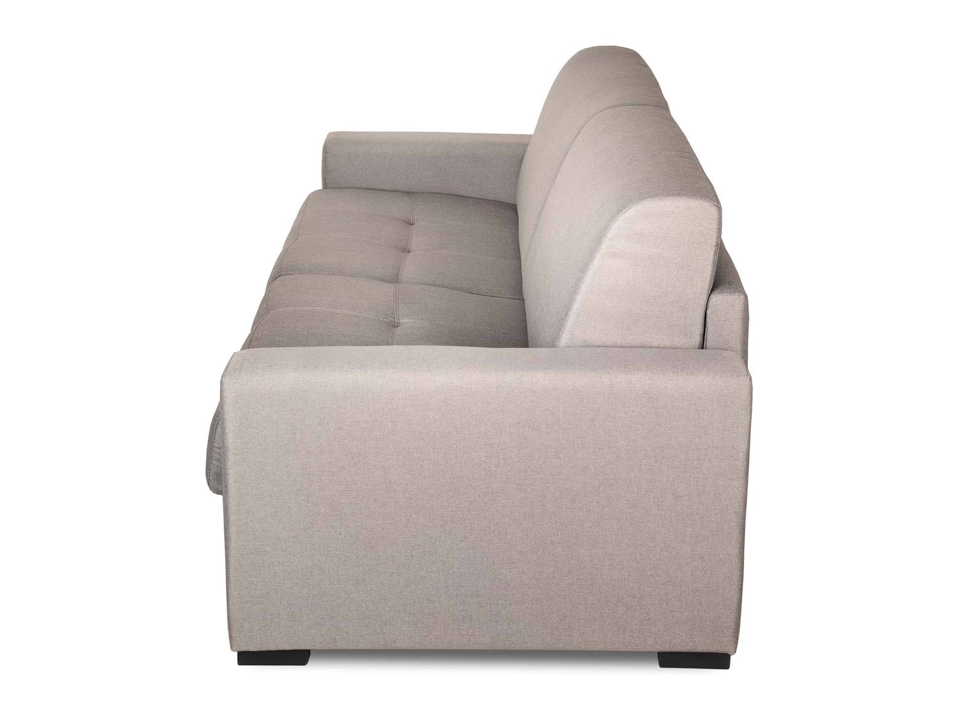 LOUNA 3-Sitzer-Schlafsofa aus beigem Stoff mit Expressöffnung