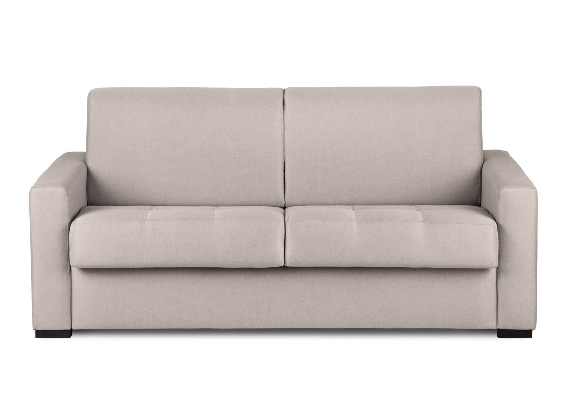 LOUNA 3-Sitzer-Schlafsofa aus beigem Stoff mit Expressöffnung