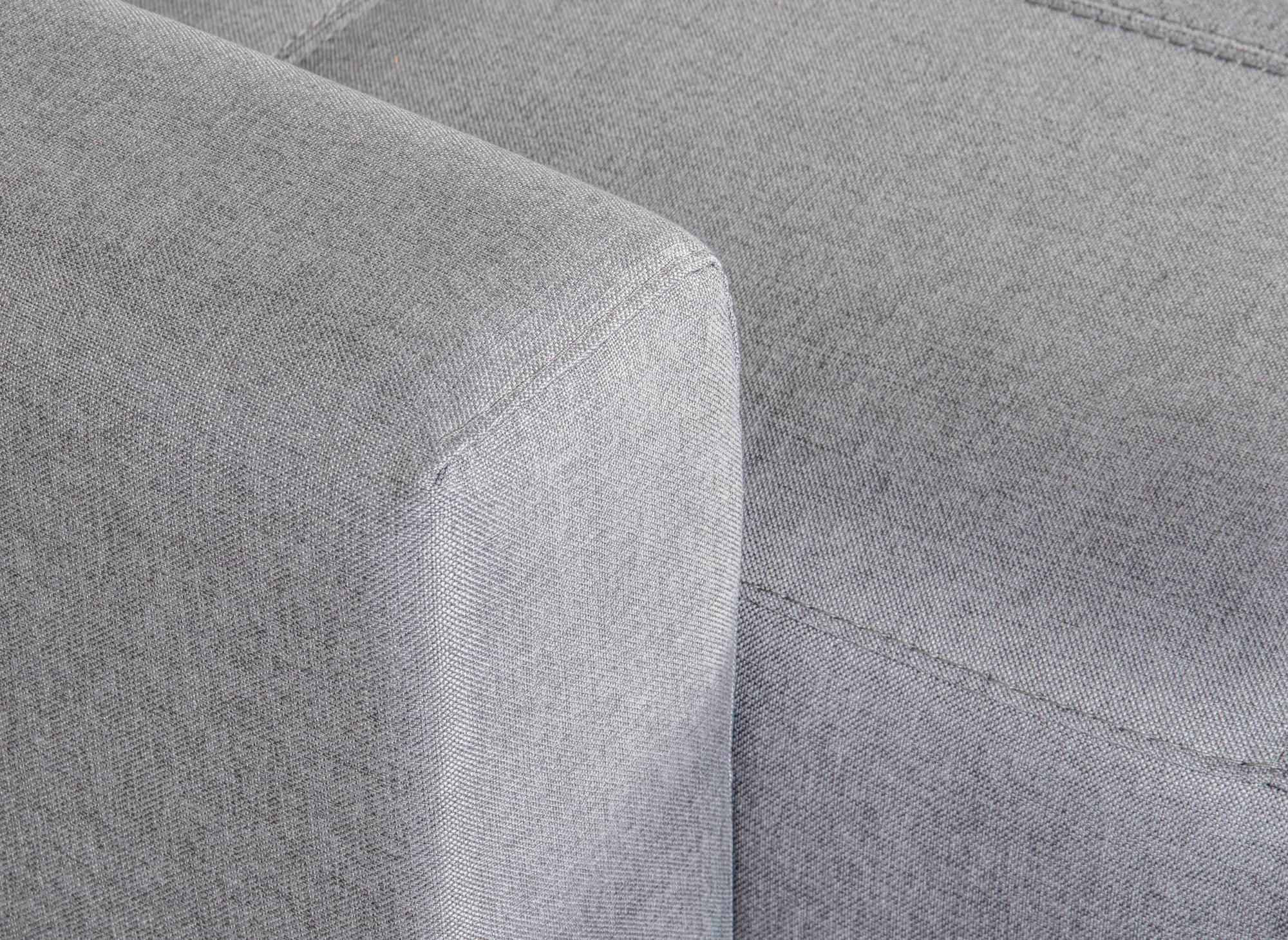 LOUNA umwandelbares Ecksofa aus grauem Stoff mit Aufbewahrungsbox
