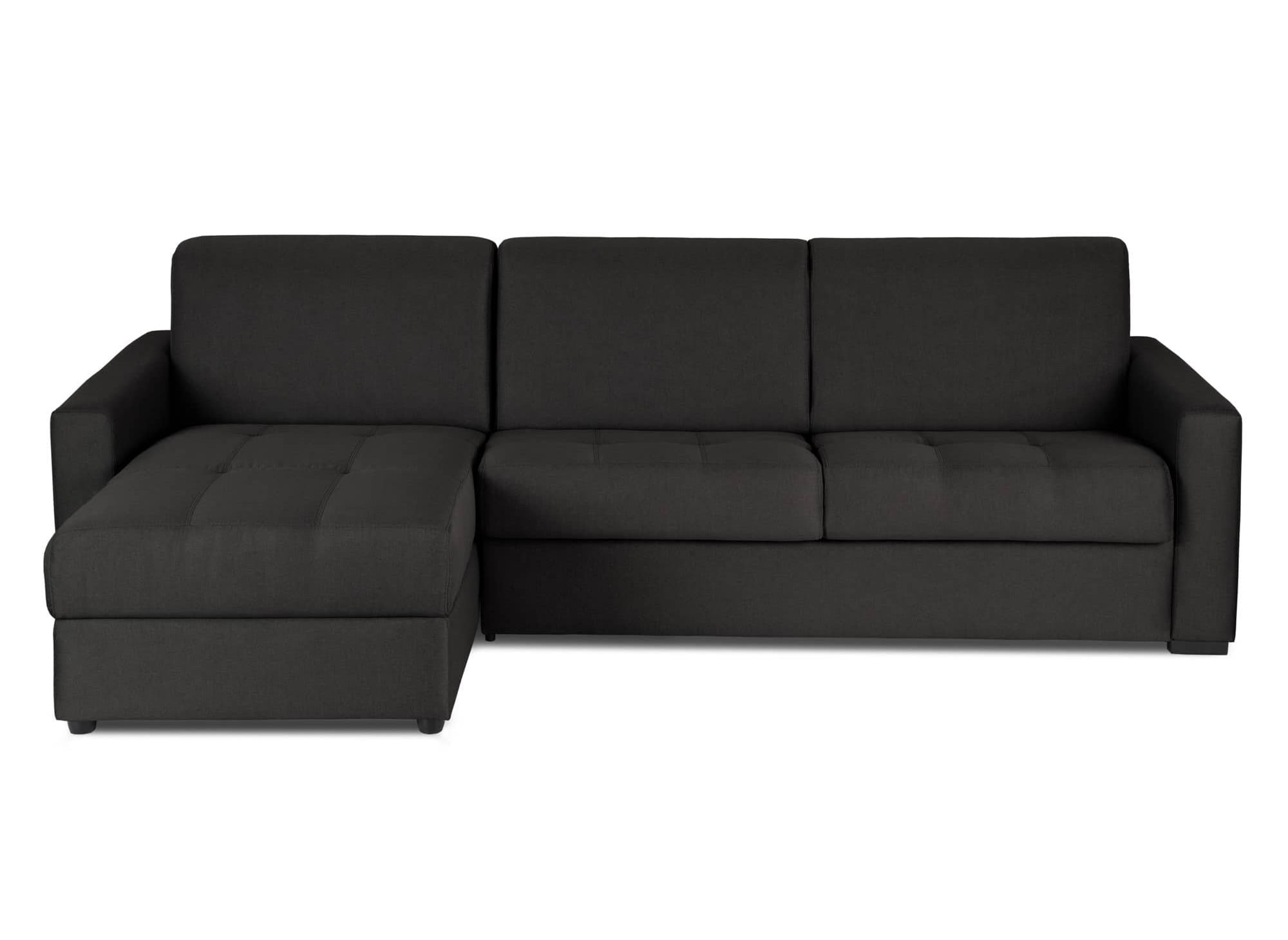 LOUNA Ecksofa mit Schlaffunktion und Express-Umbaumechanismus in Carbongrau