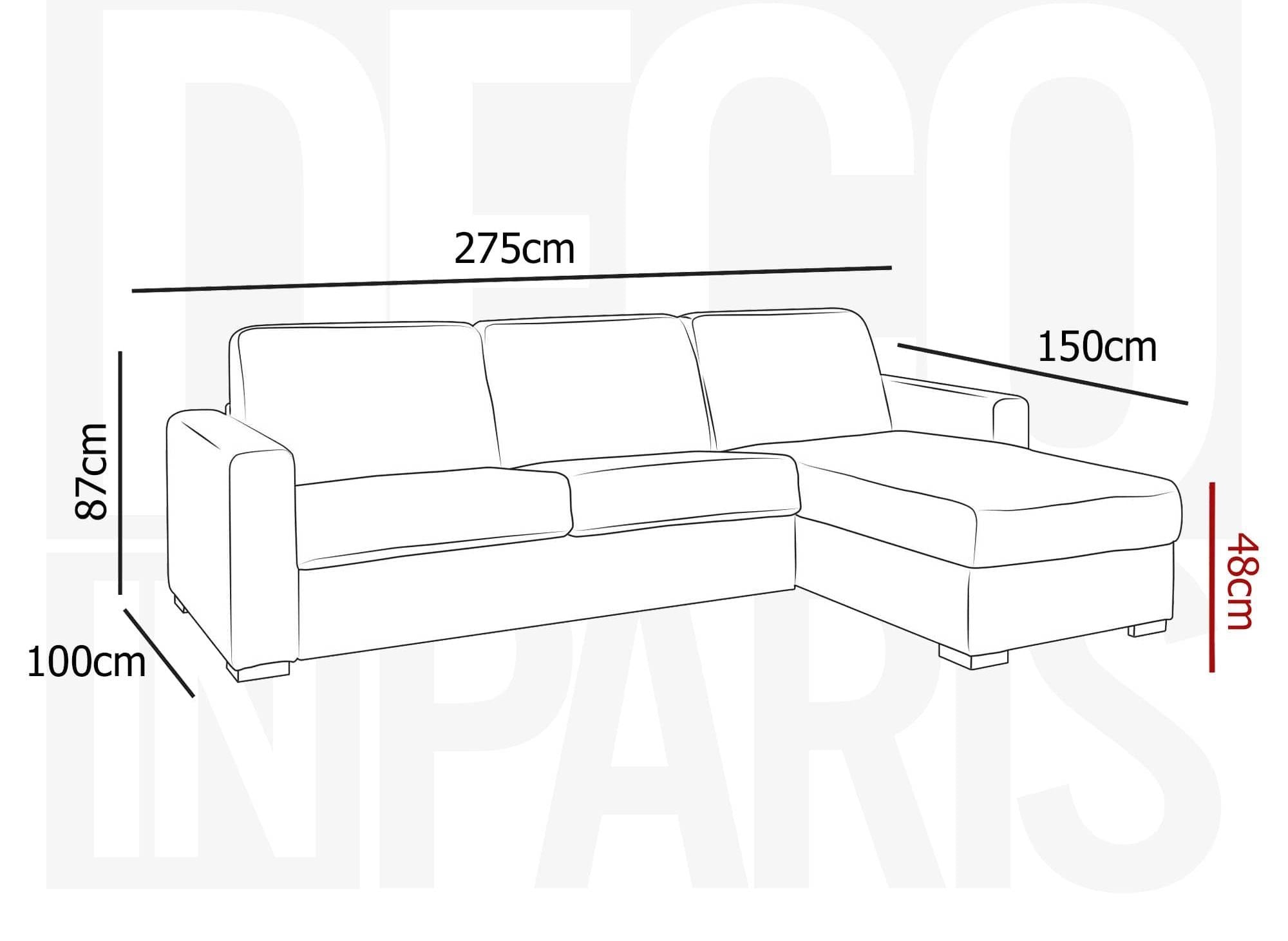 LOUNA umwandelbares Ecksofa aus beigem Stoff mit Aufbewahrungsbox