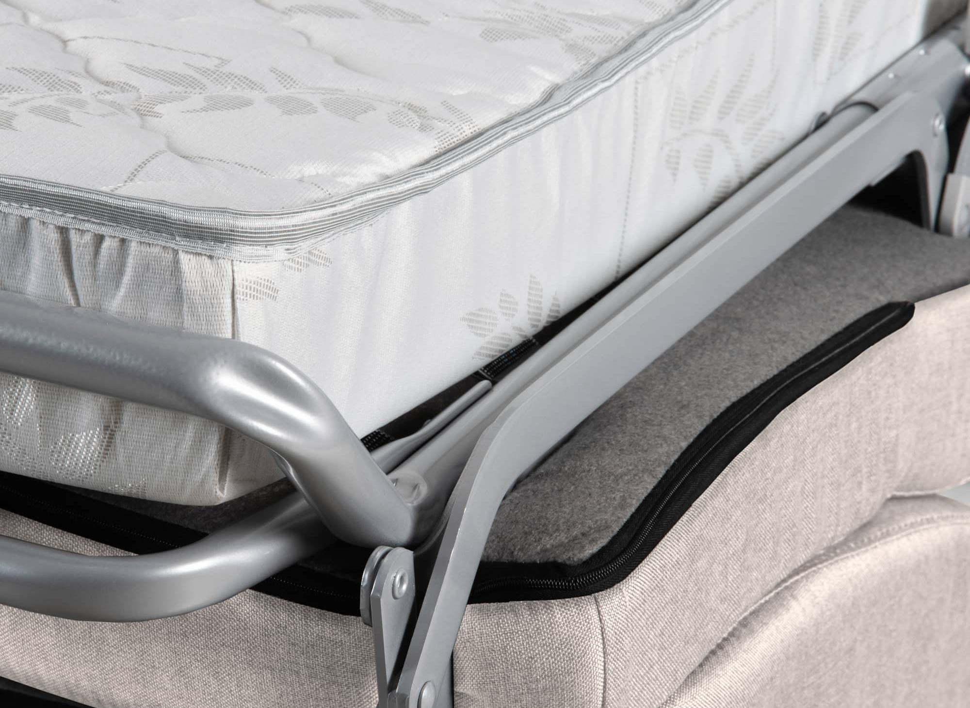 LOUNA umwandelbares Ecksofa aus beigem Stoff mit Aufbewahrungsbox