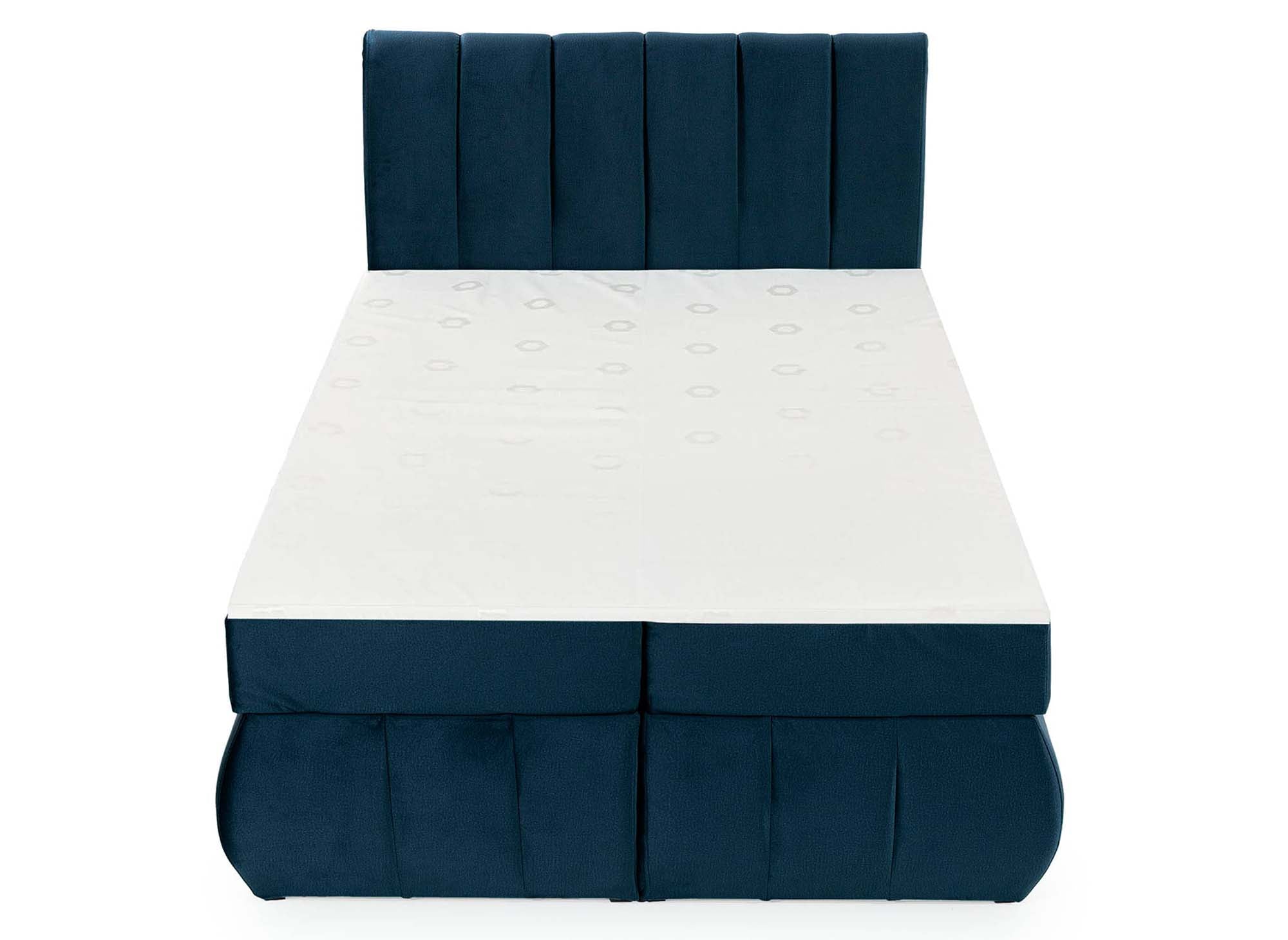 VALERIA 160x200 Boxspringbett mit Stauraum in dunkelblauem Samt