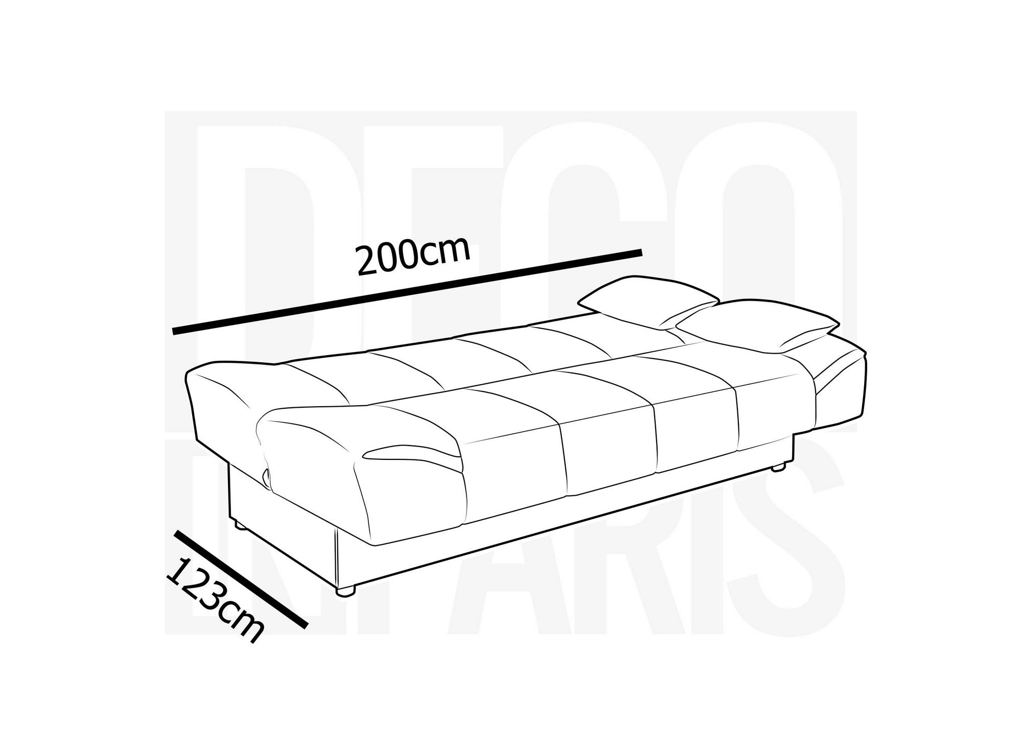 NATI graues Schlafsofa