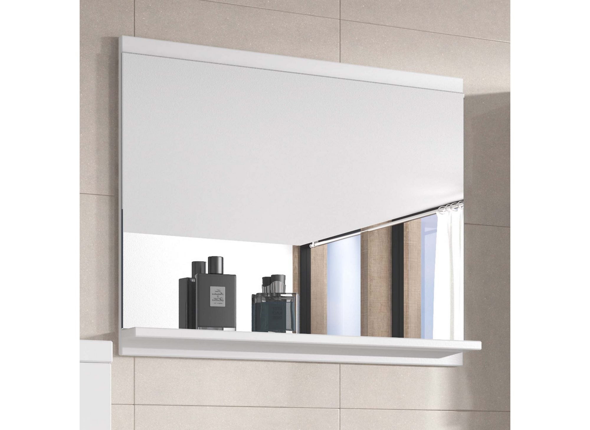 Shelby Designer-Badmöbel-Set zur Wandmontage - Weiß lackiert