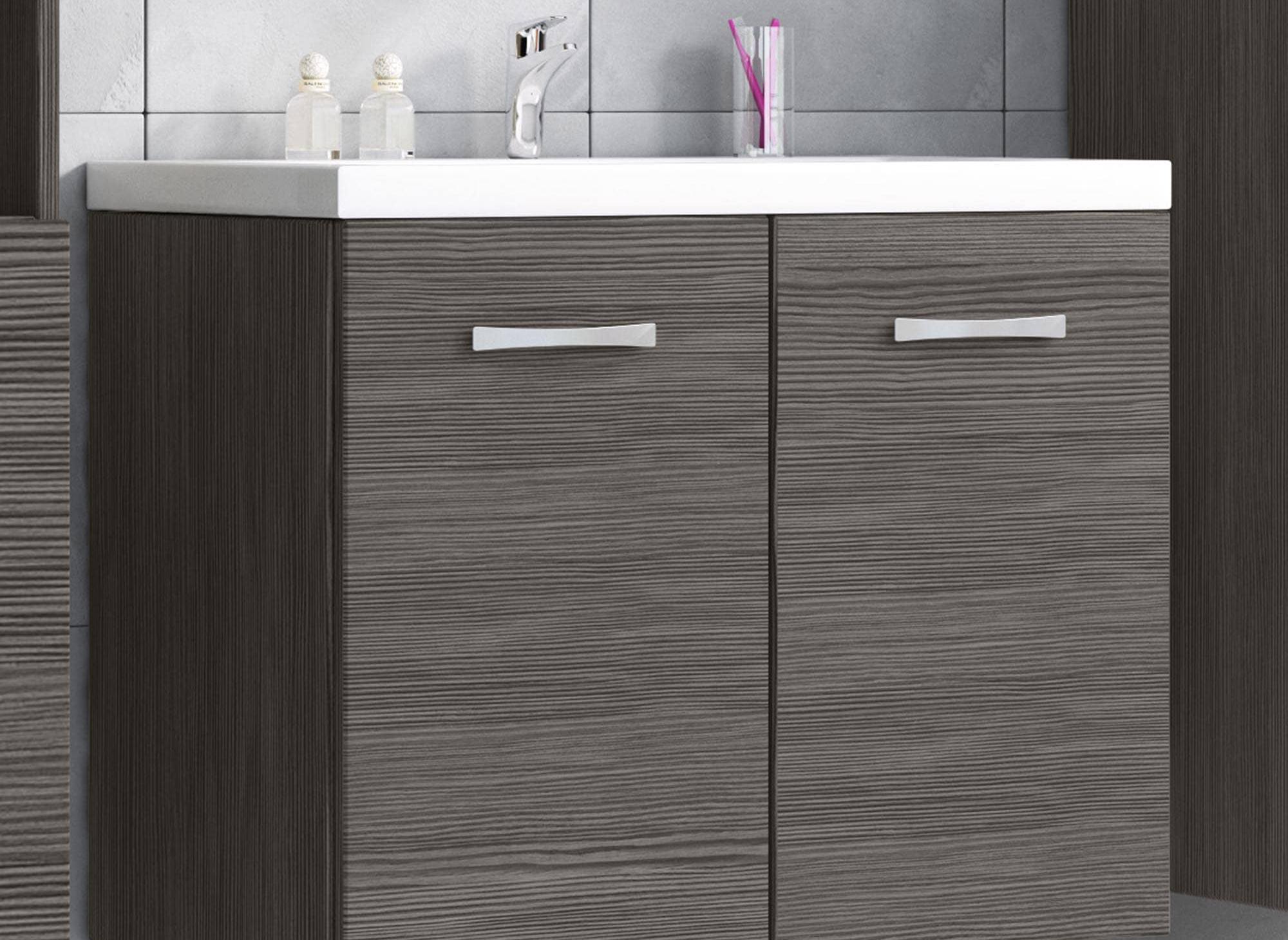 Designer-Hängemöbel-Set für Badezimmer - Wengé ALBY