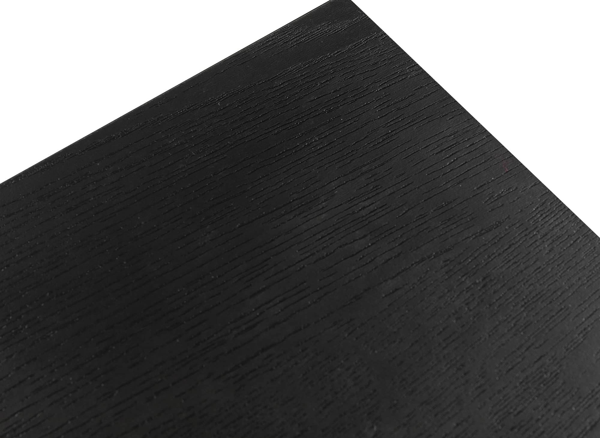 DARYL niedrige Kommode mit 4 Schubladen aus Holz und schwarzem Metall