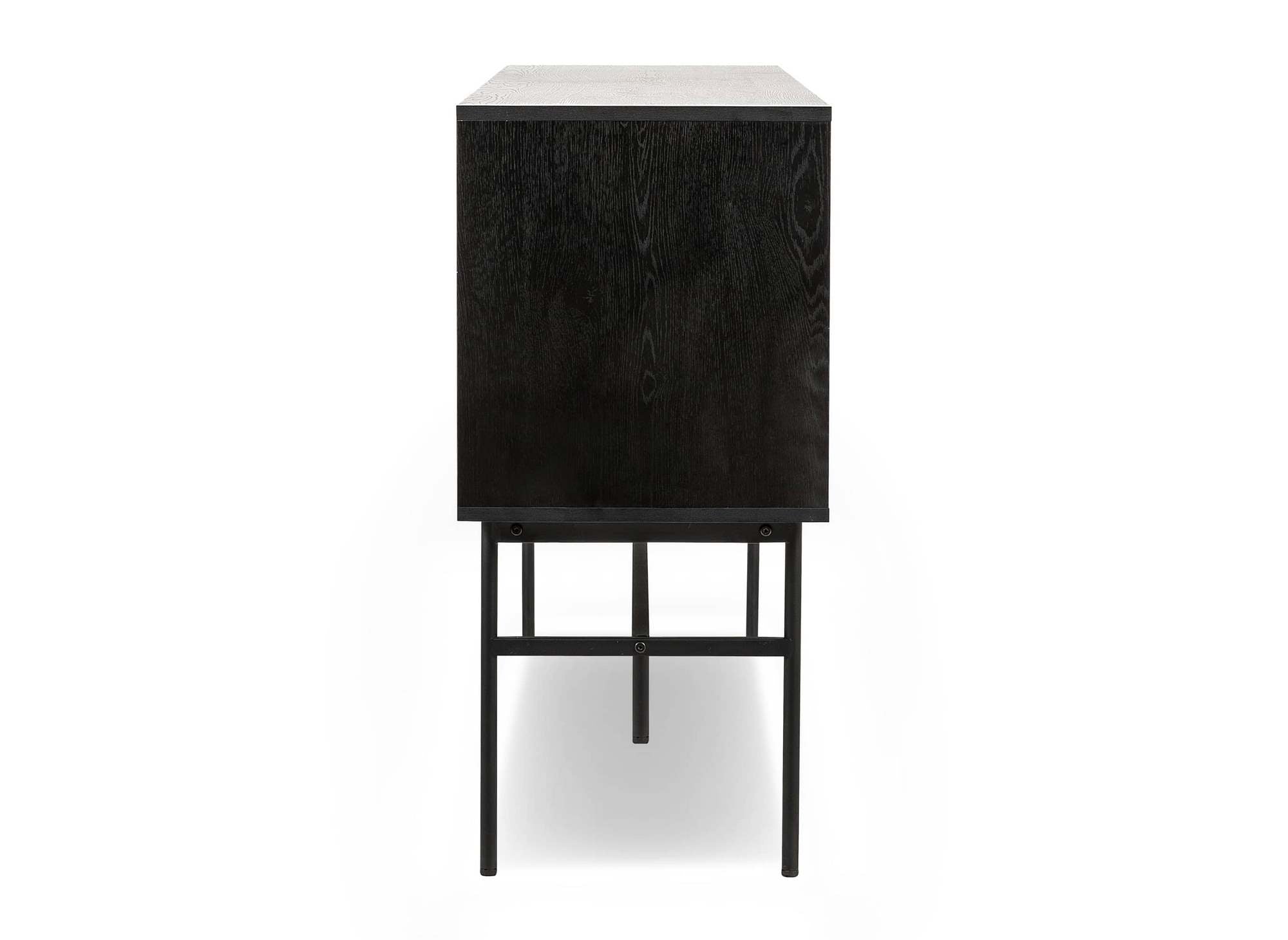 DARYL Sideboard mit 3 Schubladen und 2 Türen aus Holz und schwarzem Metall