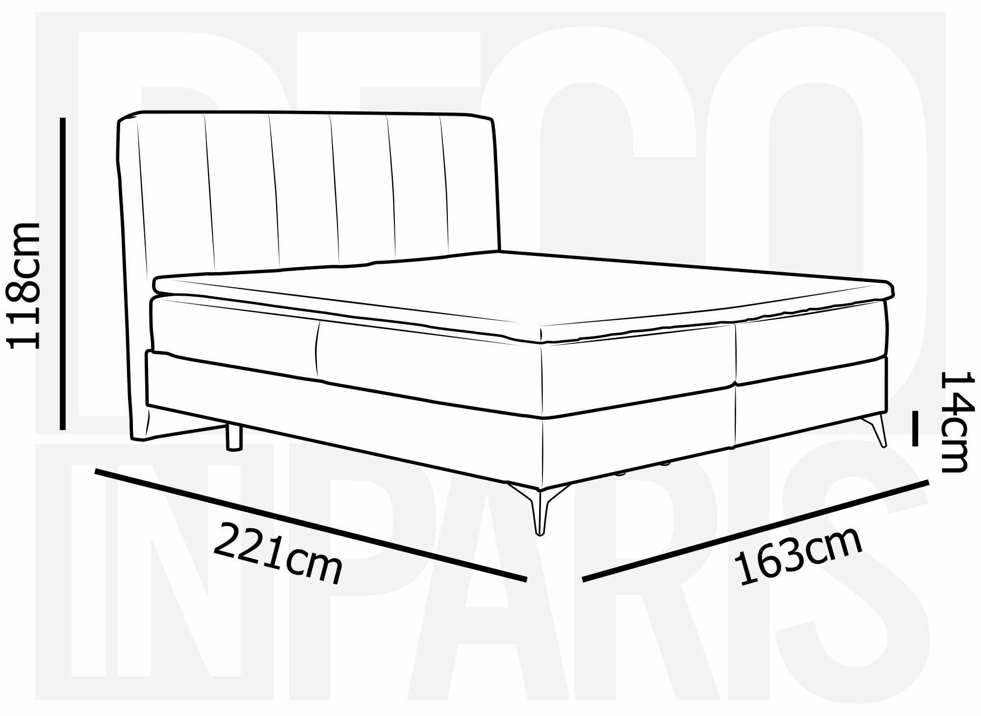 ADELE 160x200 Boxspringbett mit Stauraum in dunkelblauem Samt