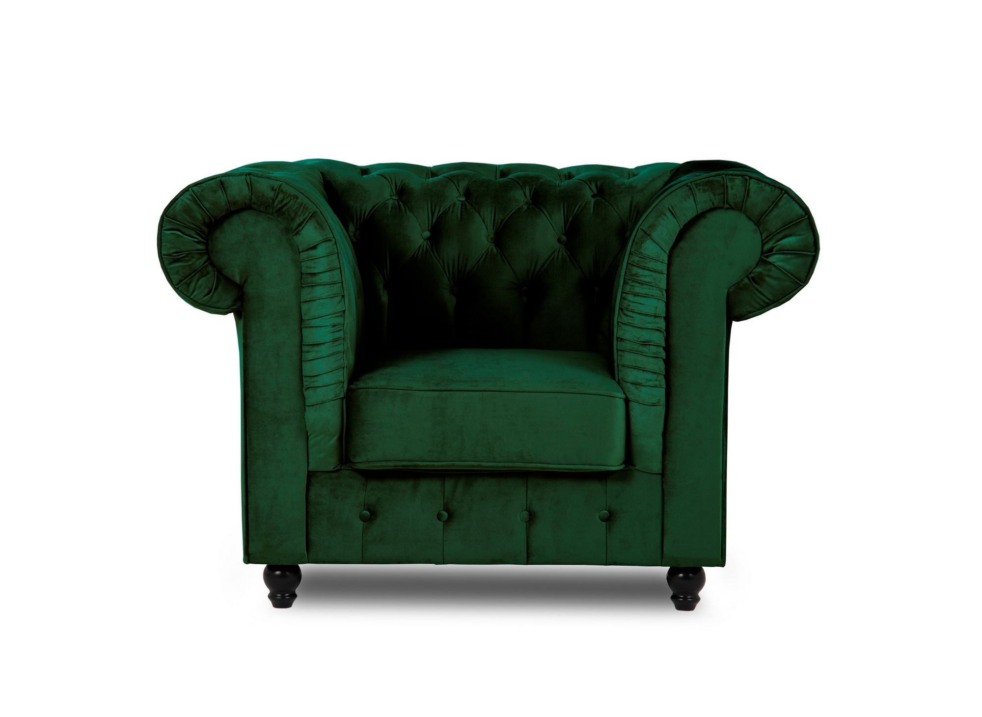 Chesterfield-Sessel aus grünem Samt - WILSTON