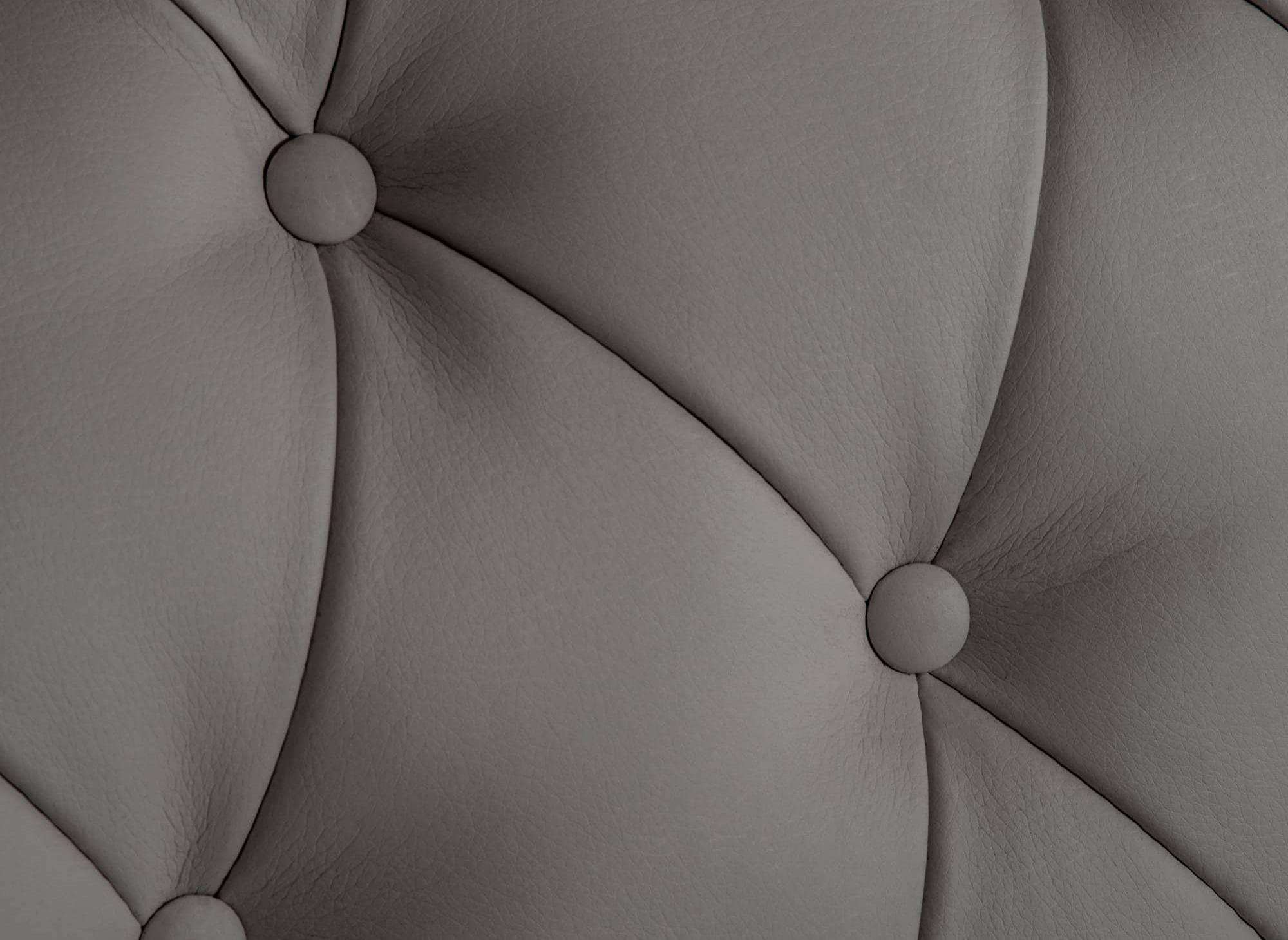 Chesterfield-Sessel aus grauem Kunstleder - WILSTON