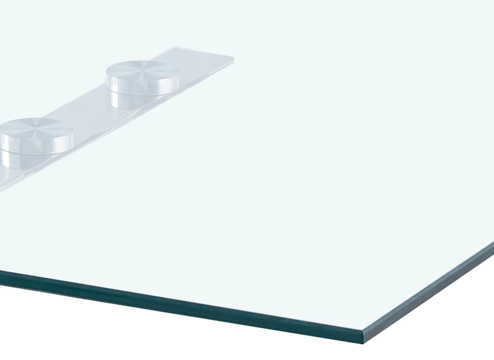 Rechteckiger Designer-Couchtisch NELLA mit silbernen geometrischen Beinen