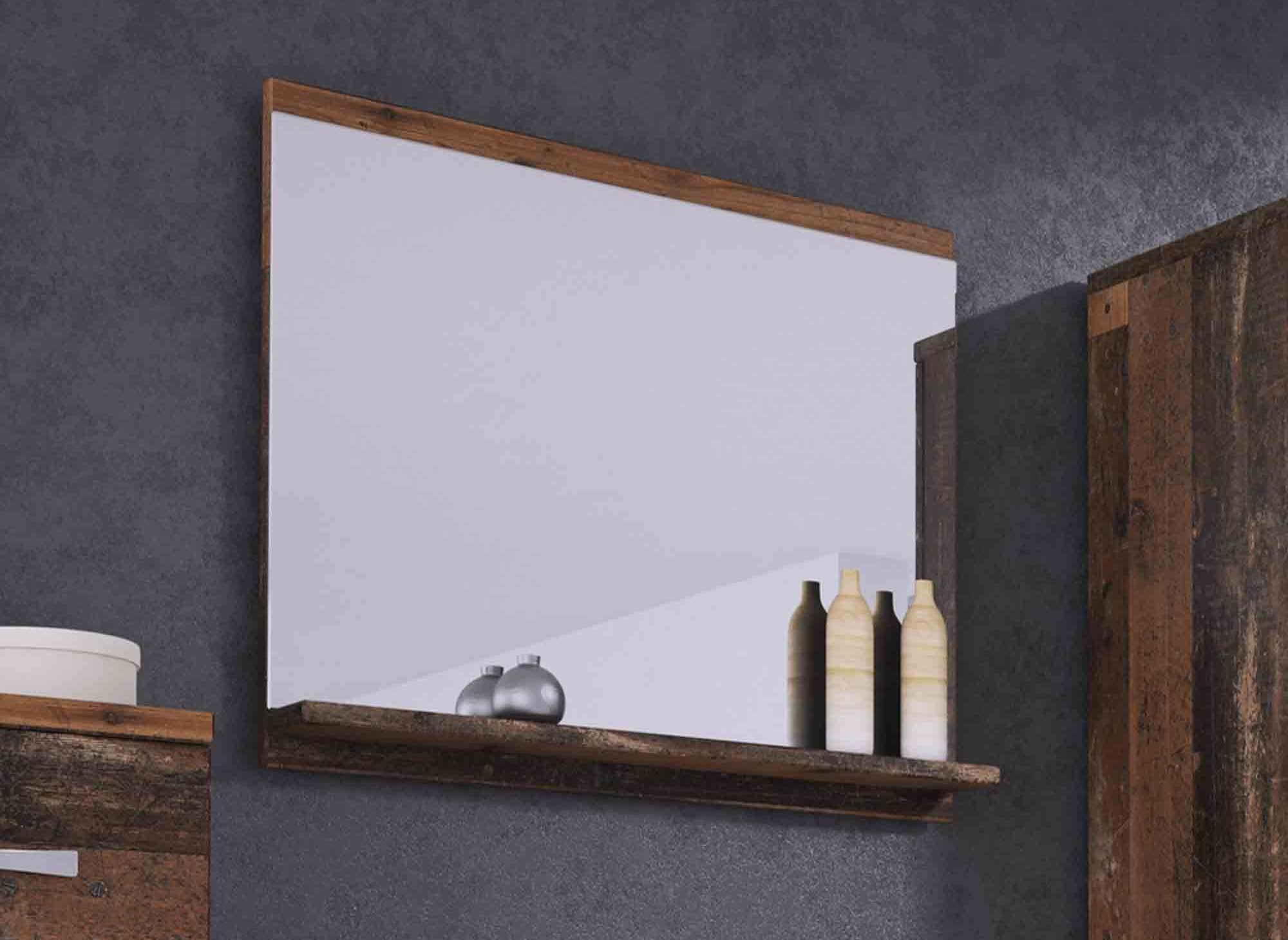 ALBY Designer-Hängemöbel-Set für Badezimmer - Antikholz-Effekt