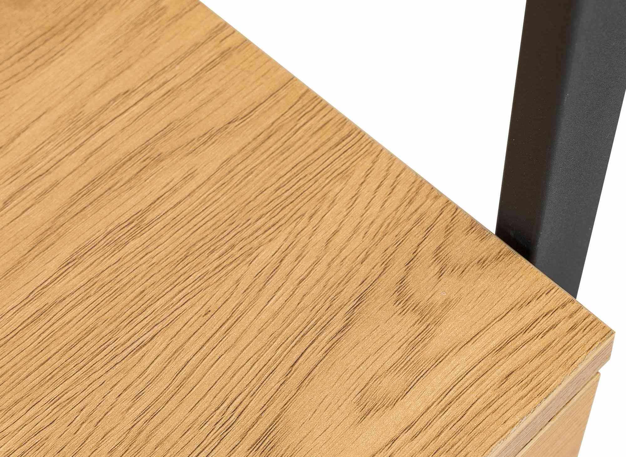 GLENN Eingangsschrank aus Holz und Metall mit zwei Schubladen