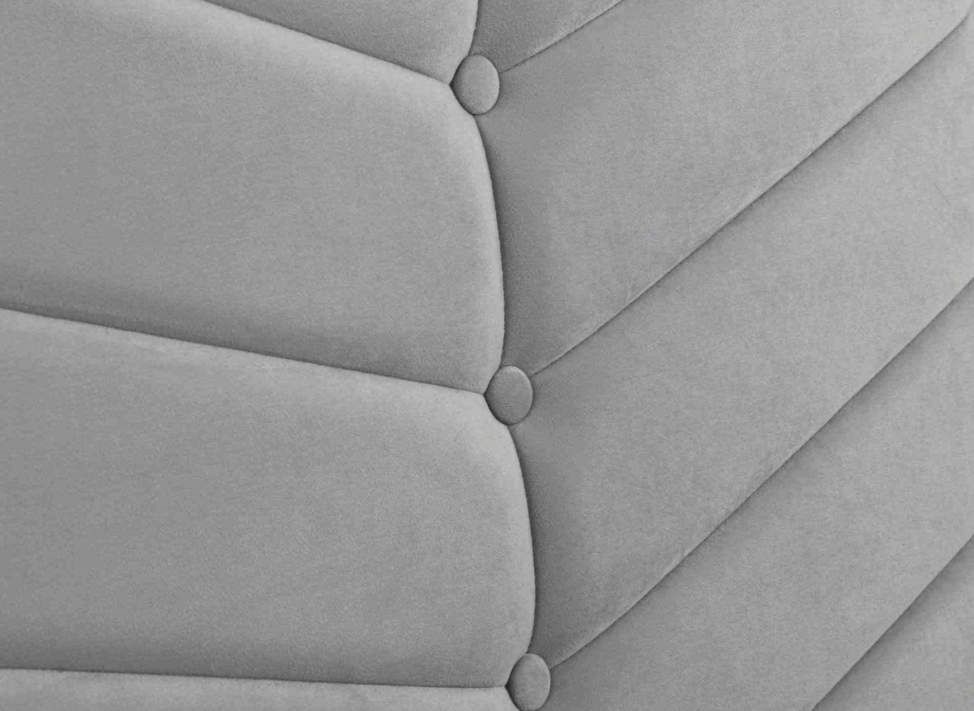 Bett mit verstellbarem Lattenrost und Stauraum aus grauem Samt 180x200 cm PALMA