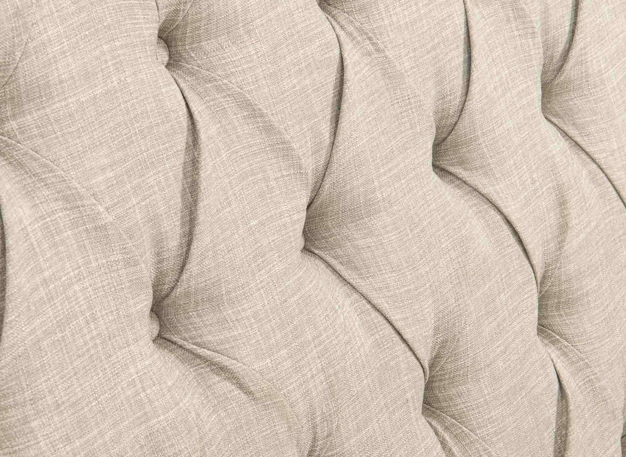 Beiges Bett mit Stauraum aus Leinenstoff 140x190 cm MAXI