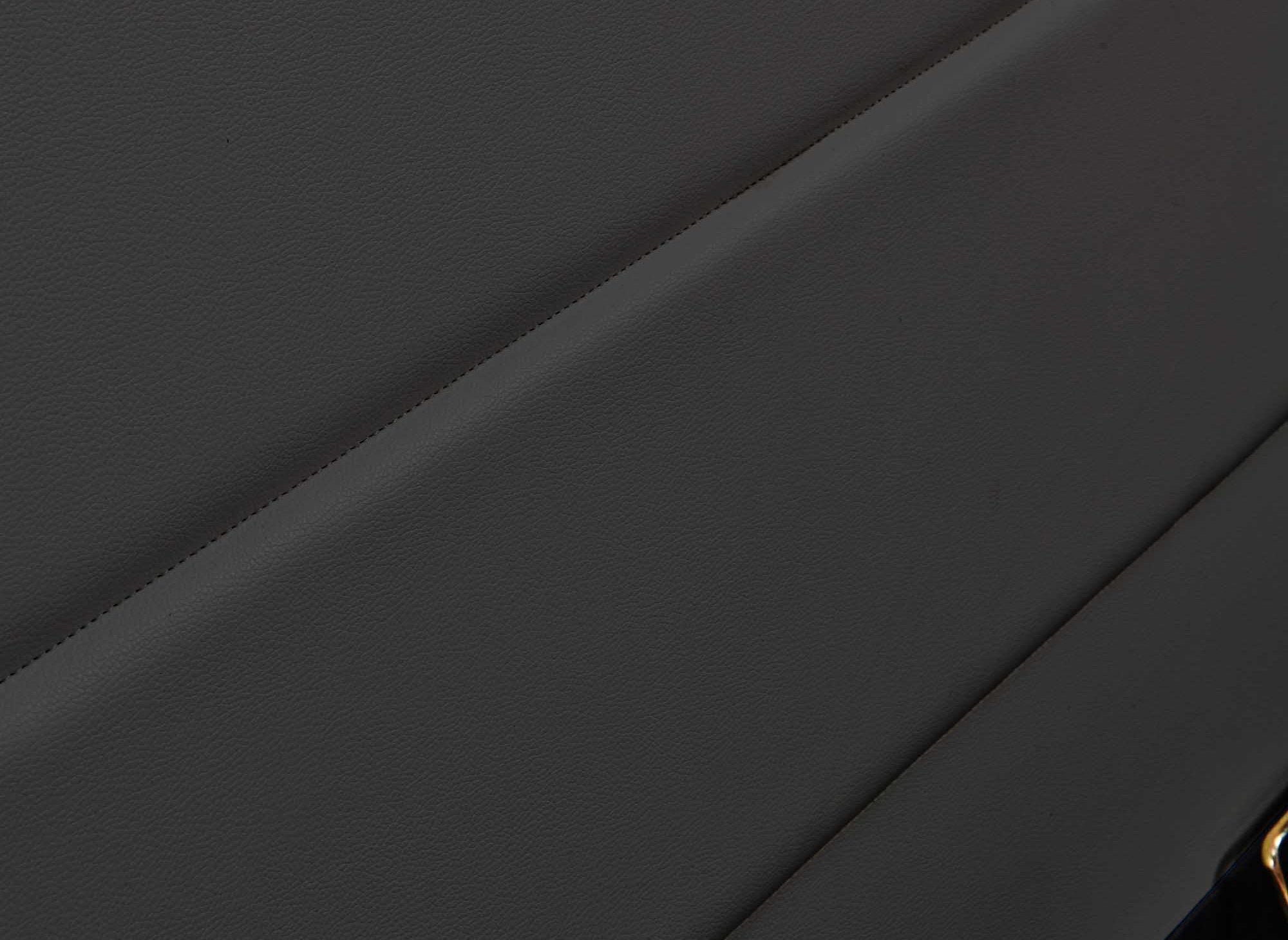 ELENCE Bett mit Stauraum aus schwarzem Kunstleder 180x200 cm