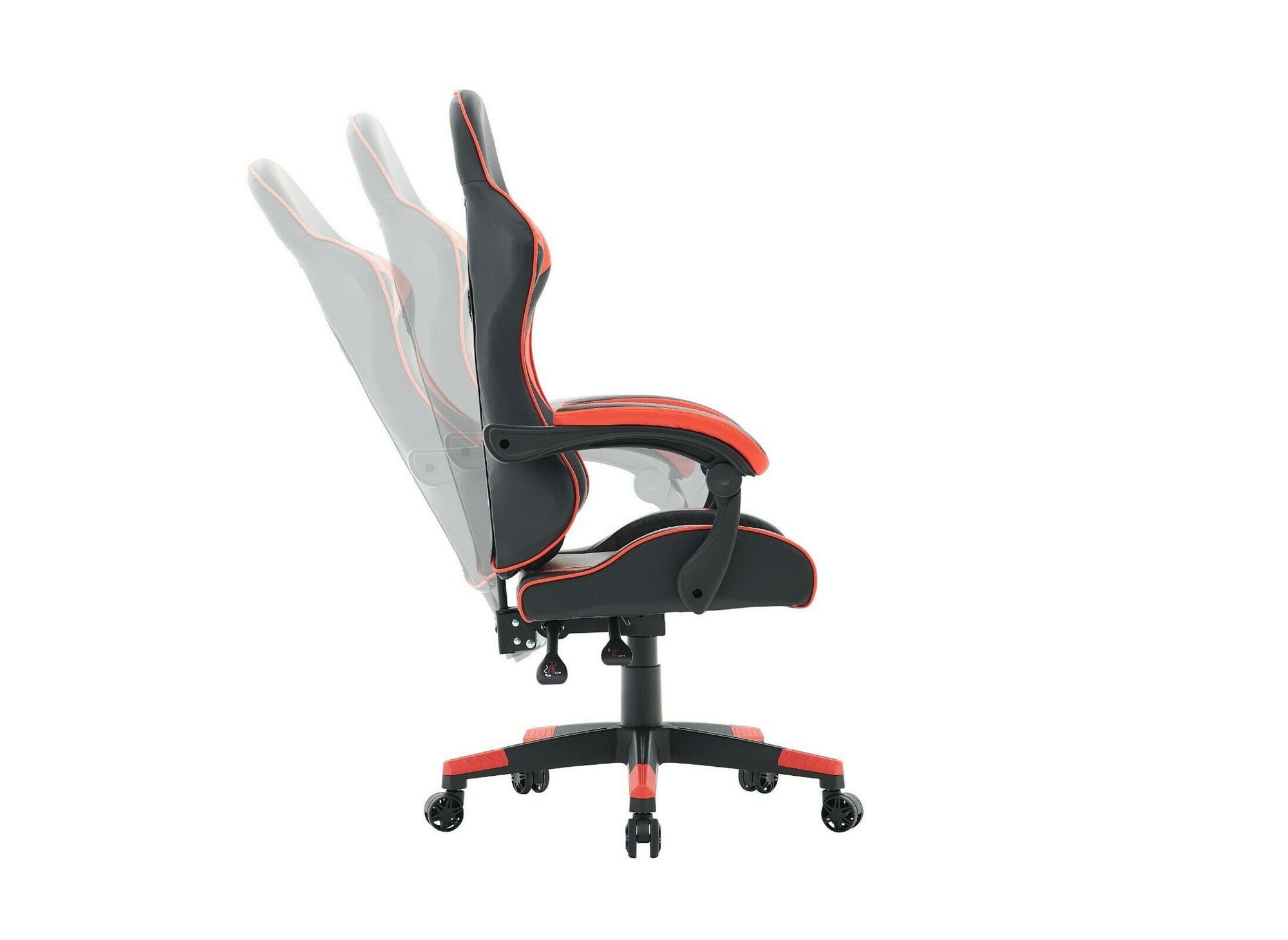 PIXEL Gaming-Stuhl aus Kunstleder in Schwarz und Rot