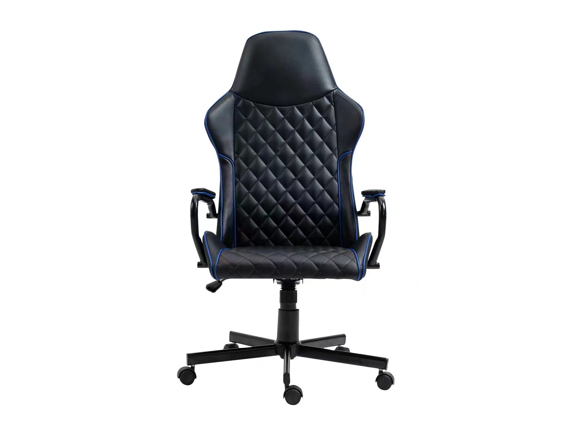ATOMIC Bürostuhl aus schwarz-blauem Kunstleder