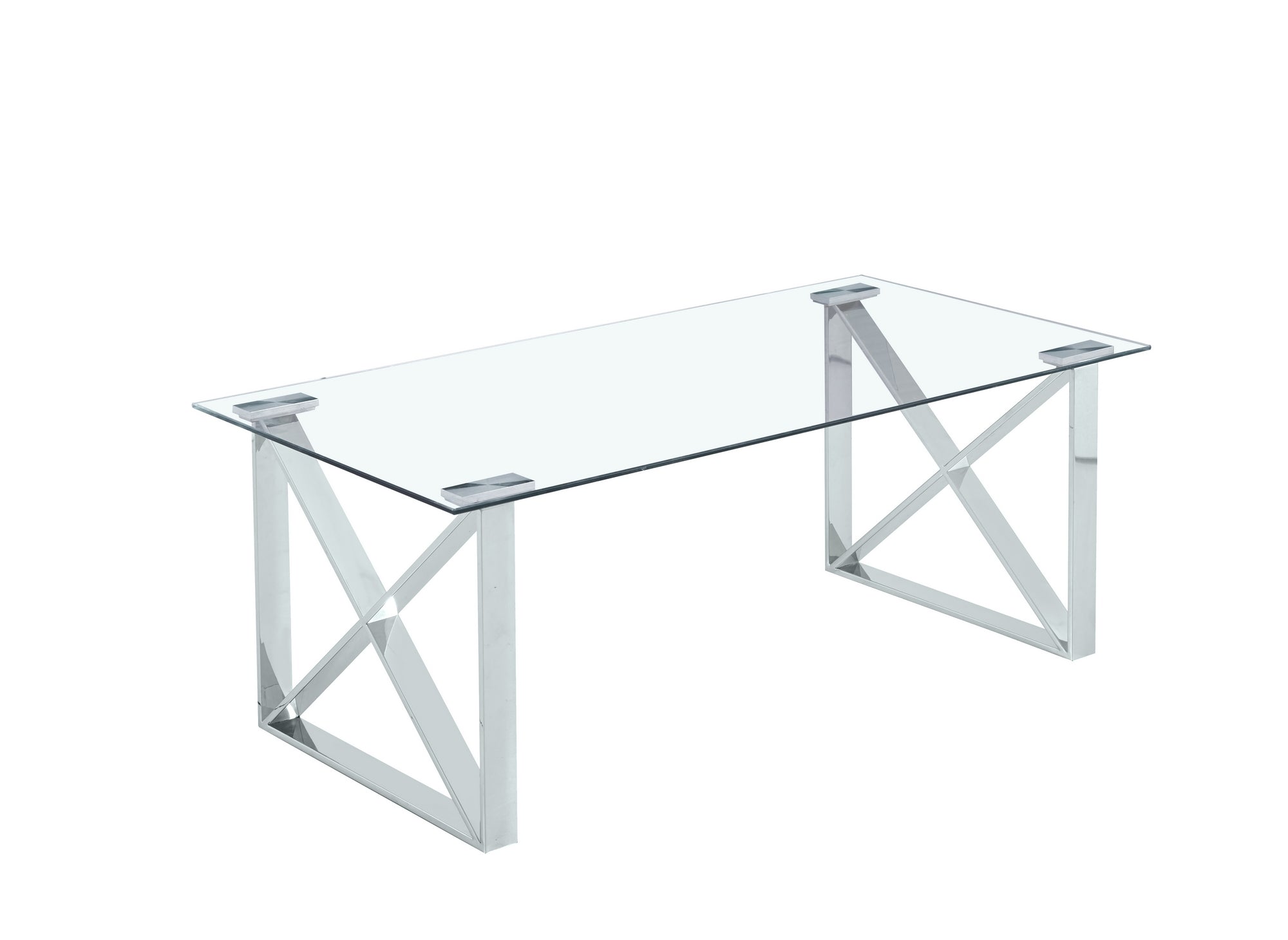 Rechteckiger Couchtisch aus Glas ISORE